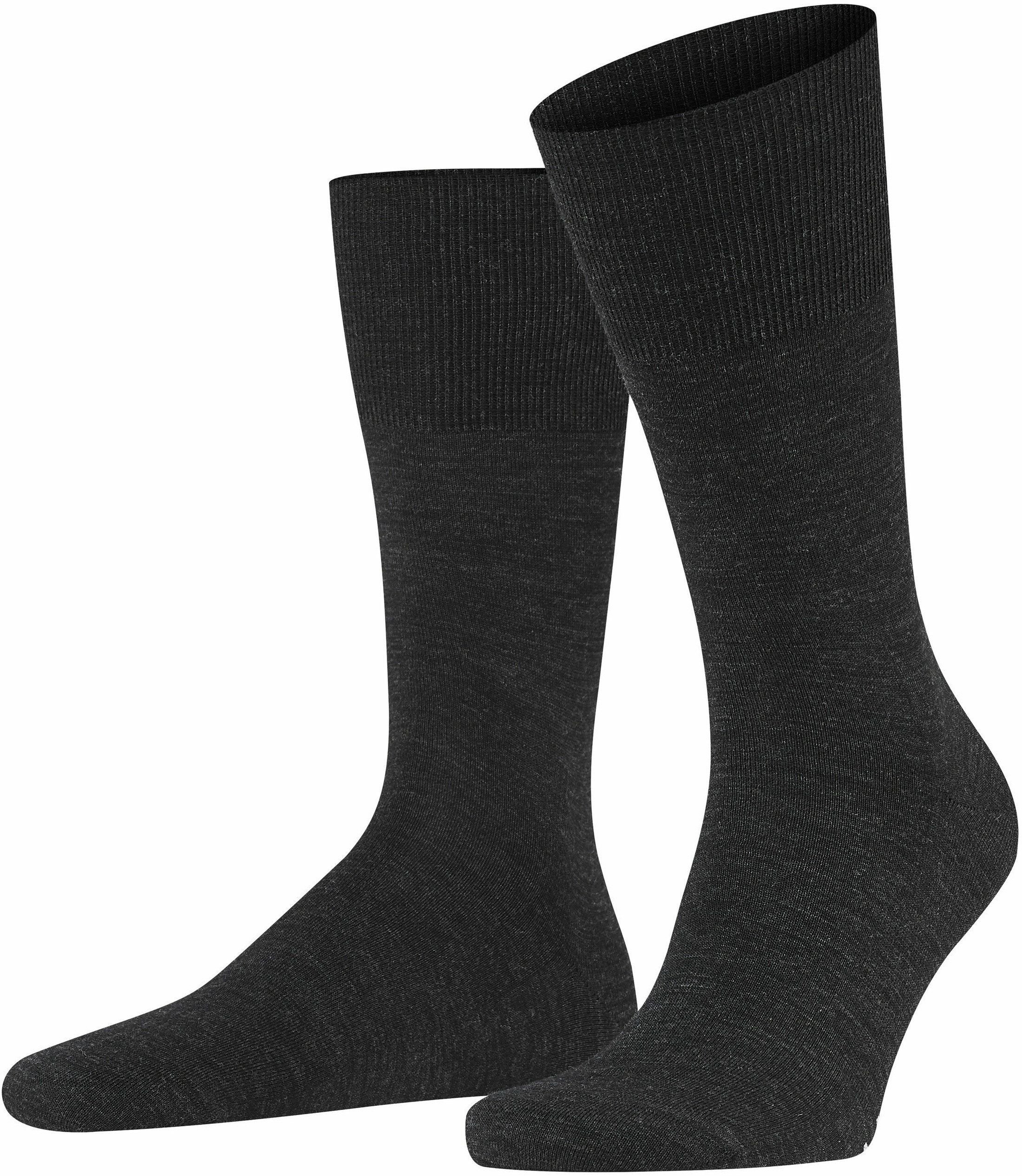 Falke Airport Sock Dark 3080 Dark Grey Grey size 39-40