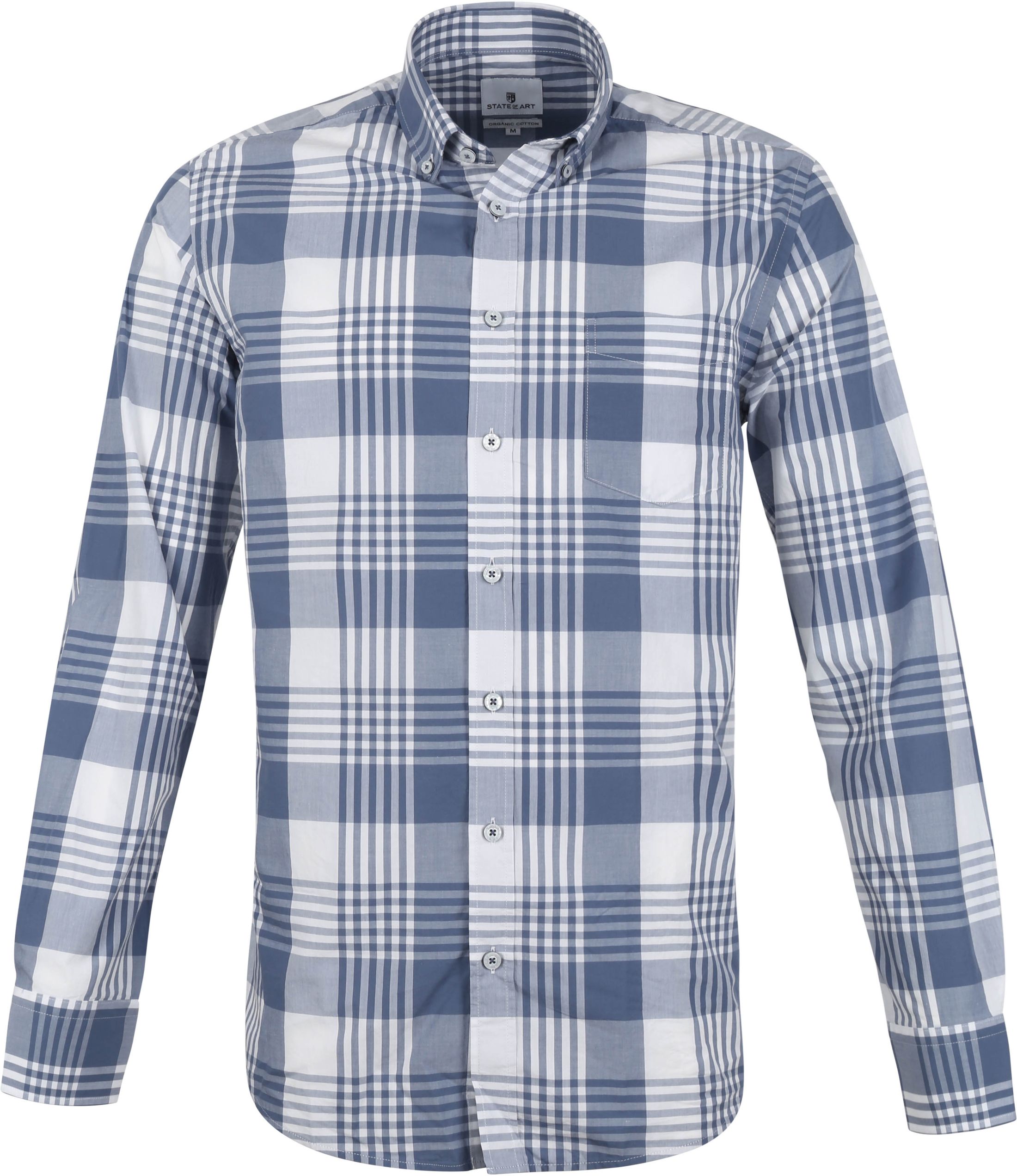 State Of Art Shirt Checkered Blue size 3XL