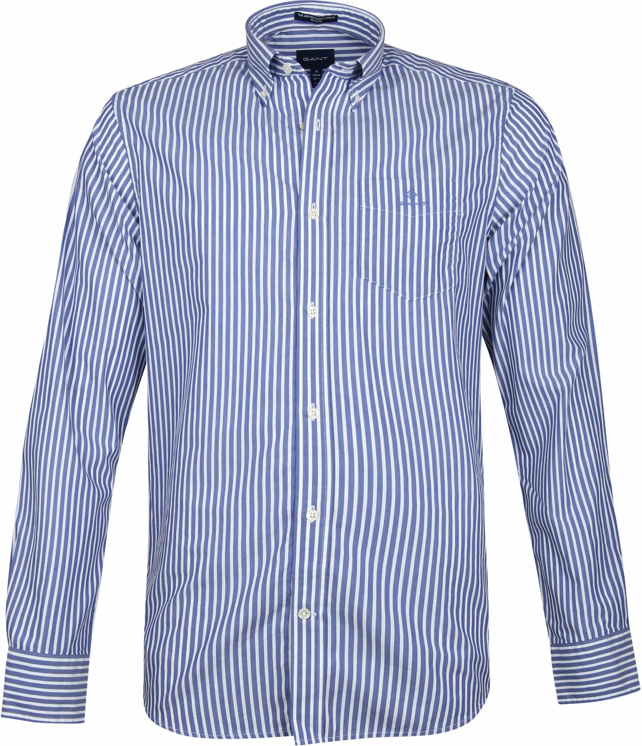 Gant Broadcloath Shirt Stripes Blue size 4XL