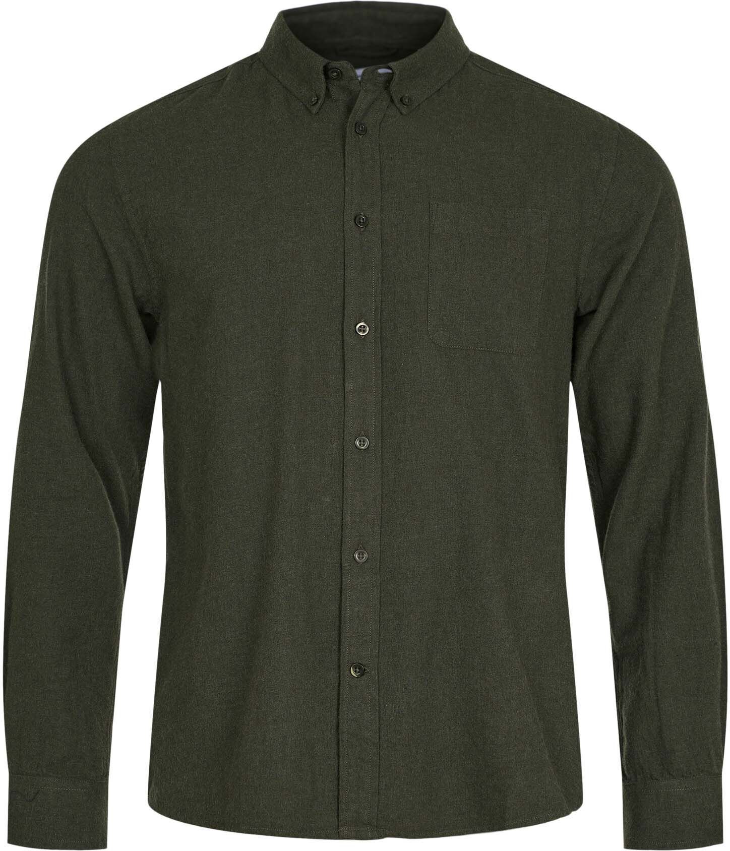 KnowledgeCotton Apparel Shirt Dark Green Dark Green size L