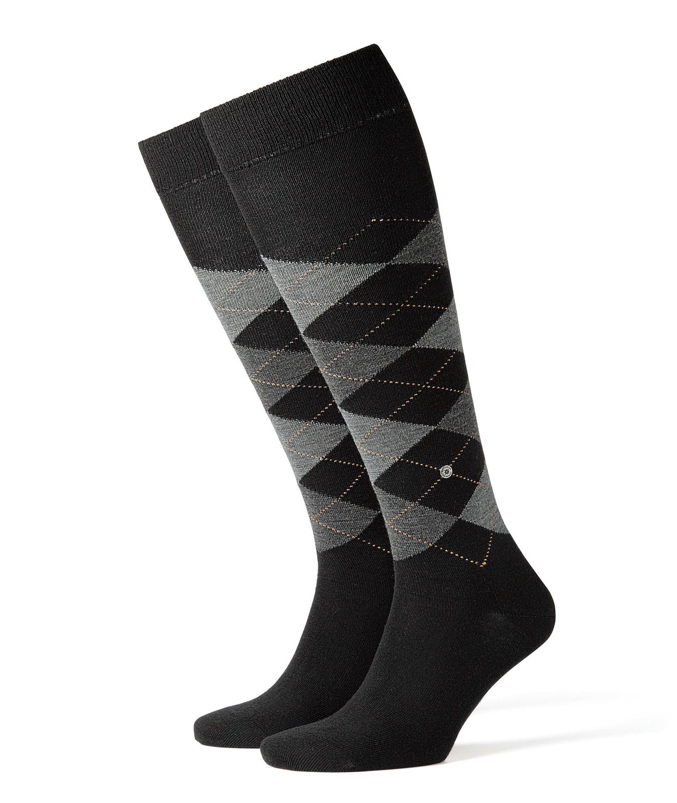 Burlington Edinburgh Knee Socks 3000 Grey Black size 40-46