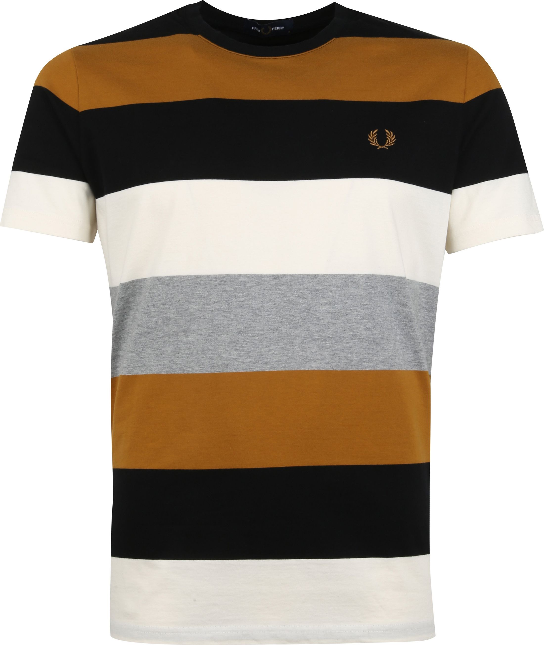 Fred Perry T-Shirt M3546 Caramel Multicolour Brown size L