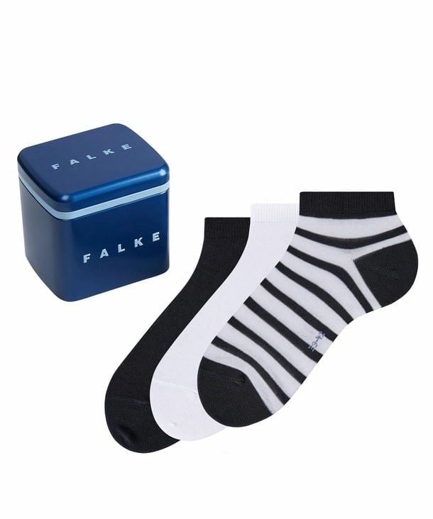 Falke Happy Socks 3 Pair Multicolour White Black size 39-42