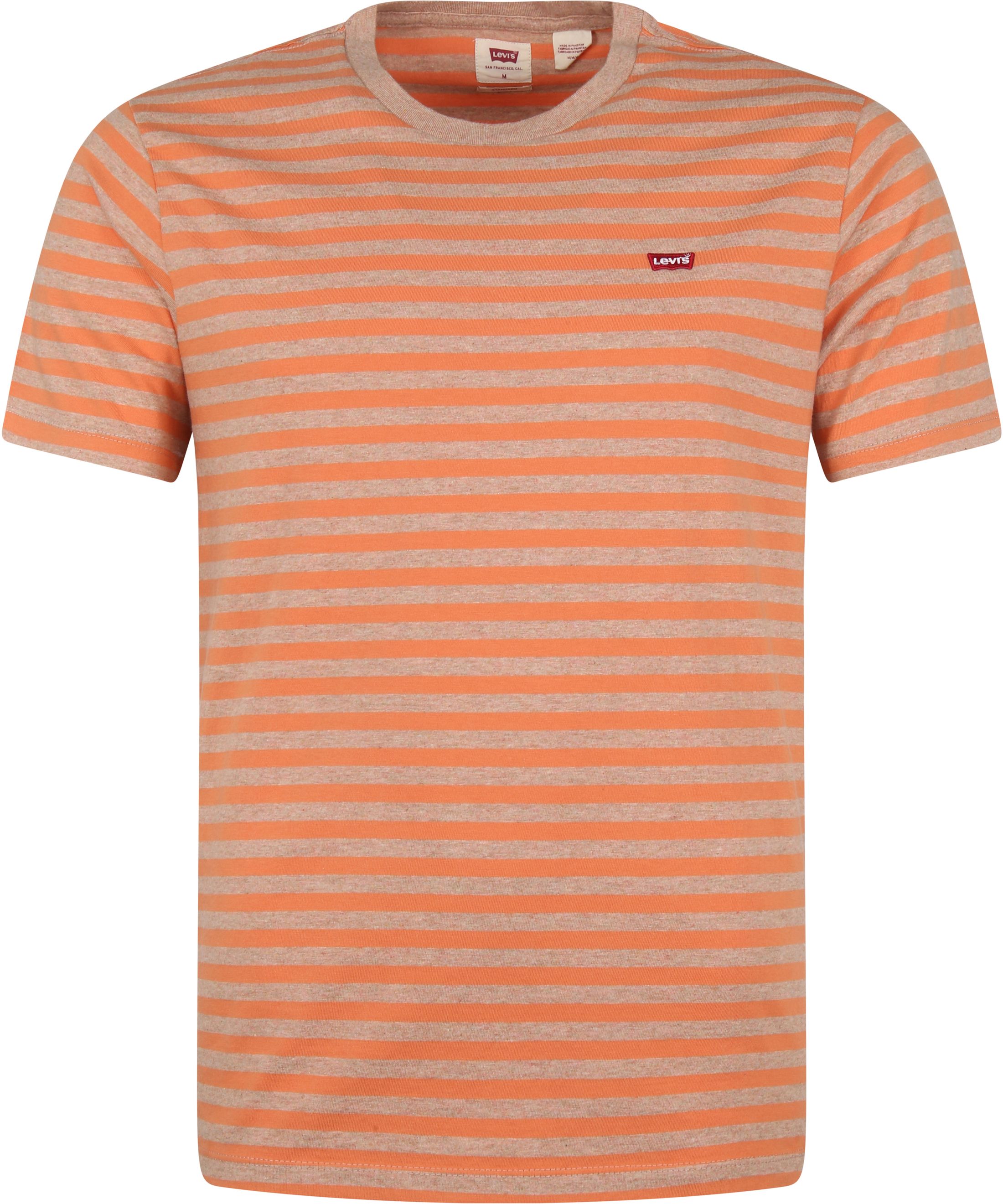 Levi's T Shirt Original Stripes Orange size M