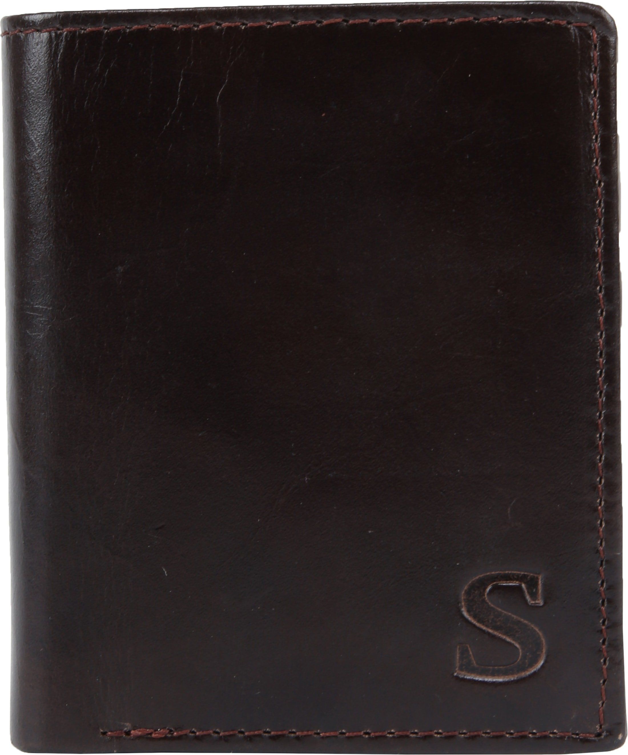 Suitable Wallet Nikkei Dark Leather