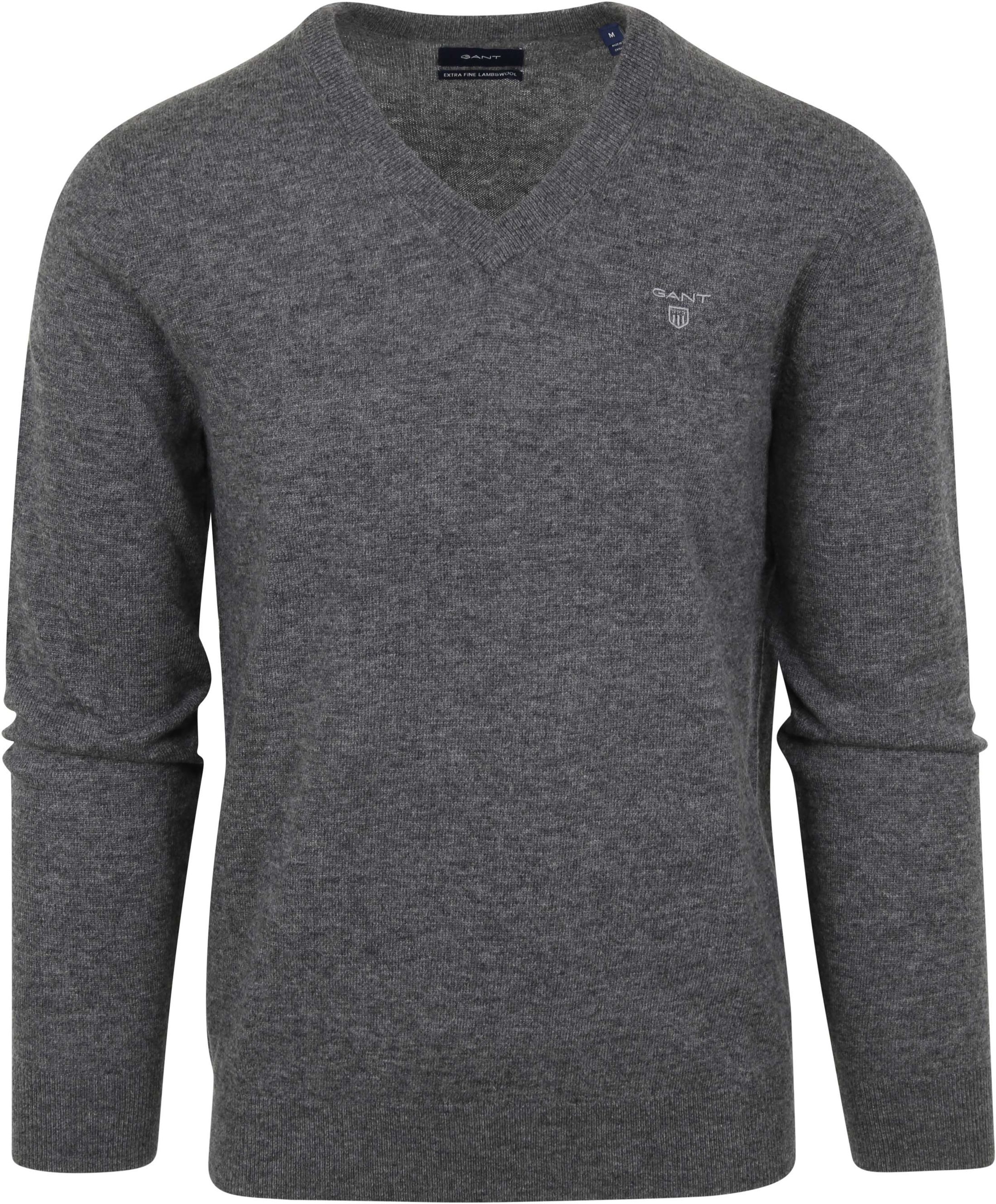 Gant Sweater Lambswool Anthracite Dark Grey Grey size L