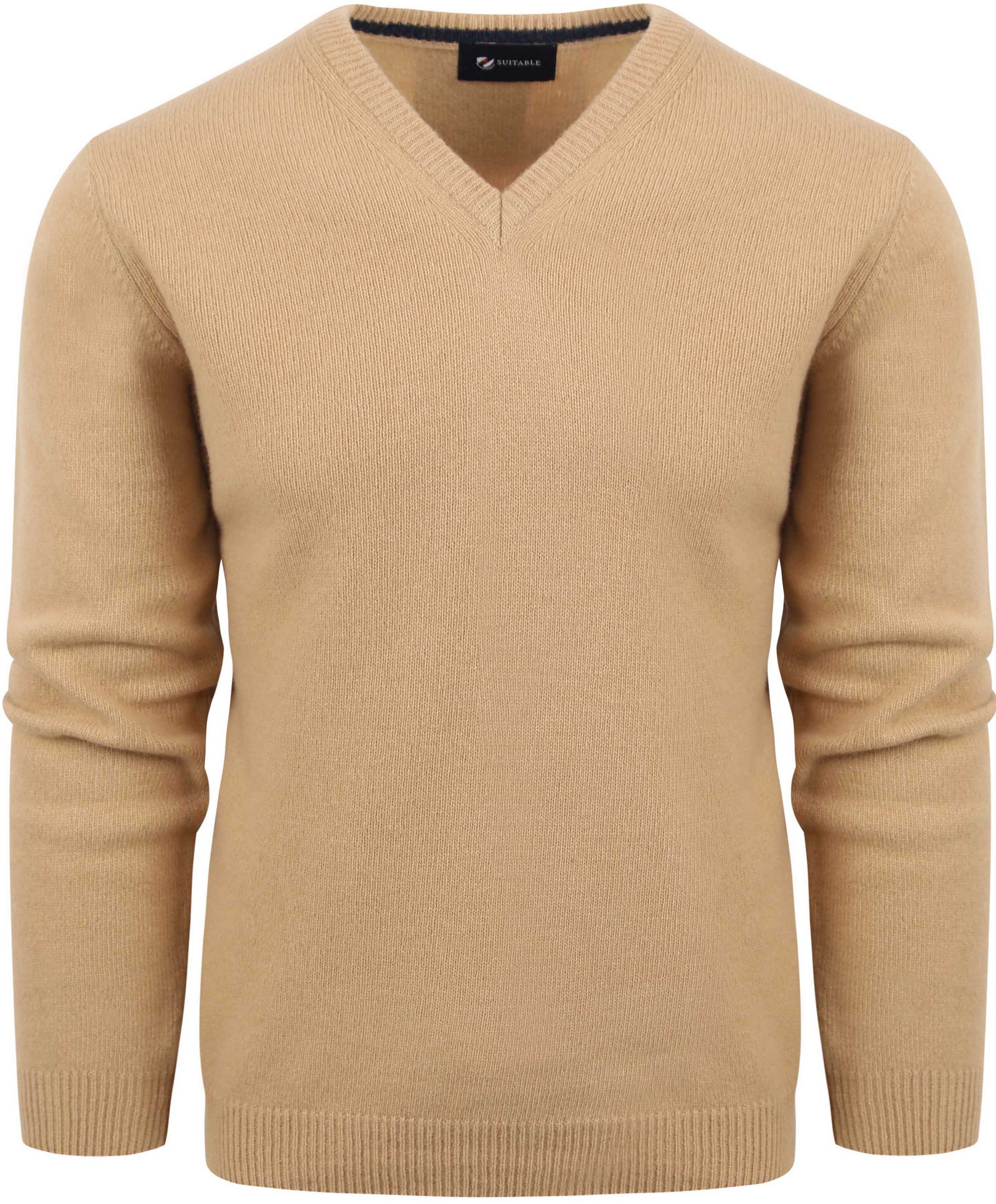Suitable Pullover Wool V-Neck Beige order online | LMBS-V-23 kl 64419 Sand beige | Suitable Spain