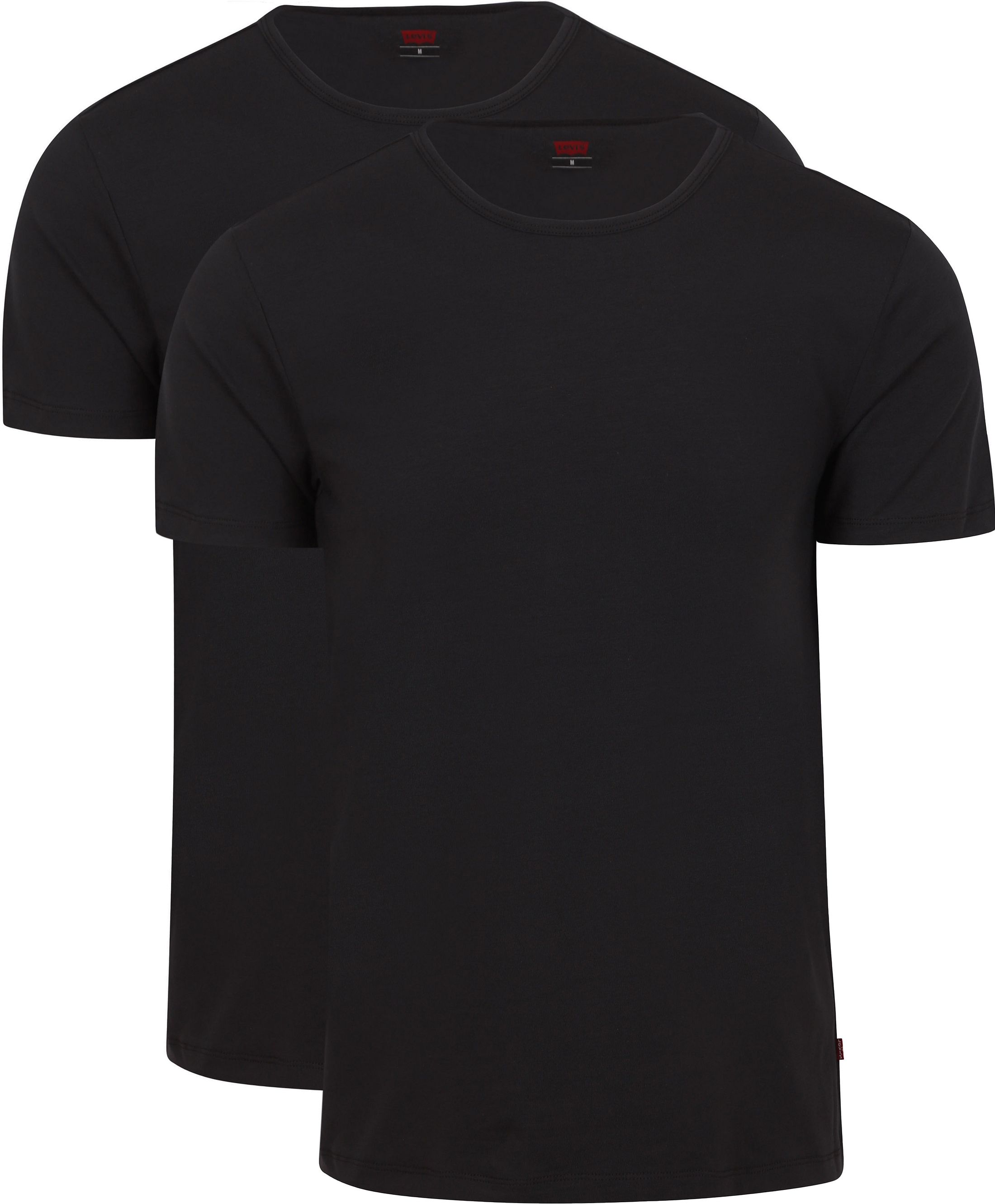 Levi's T-shirt Round Neck Black 2-Pack 905055001-884
