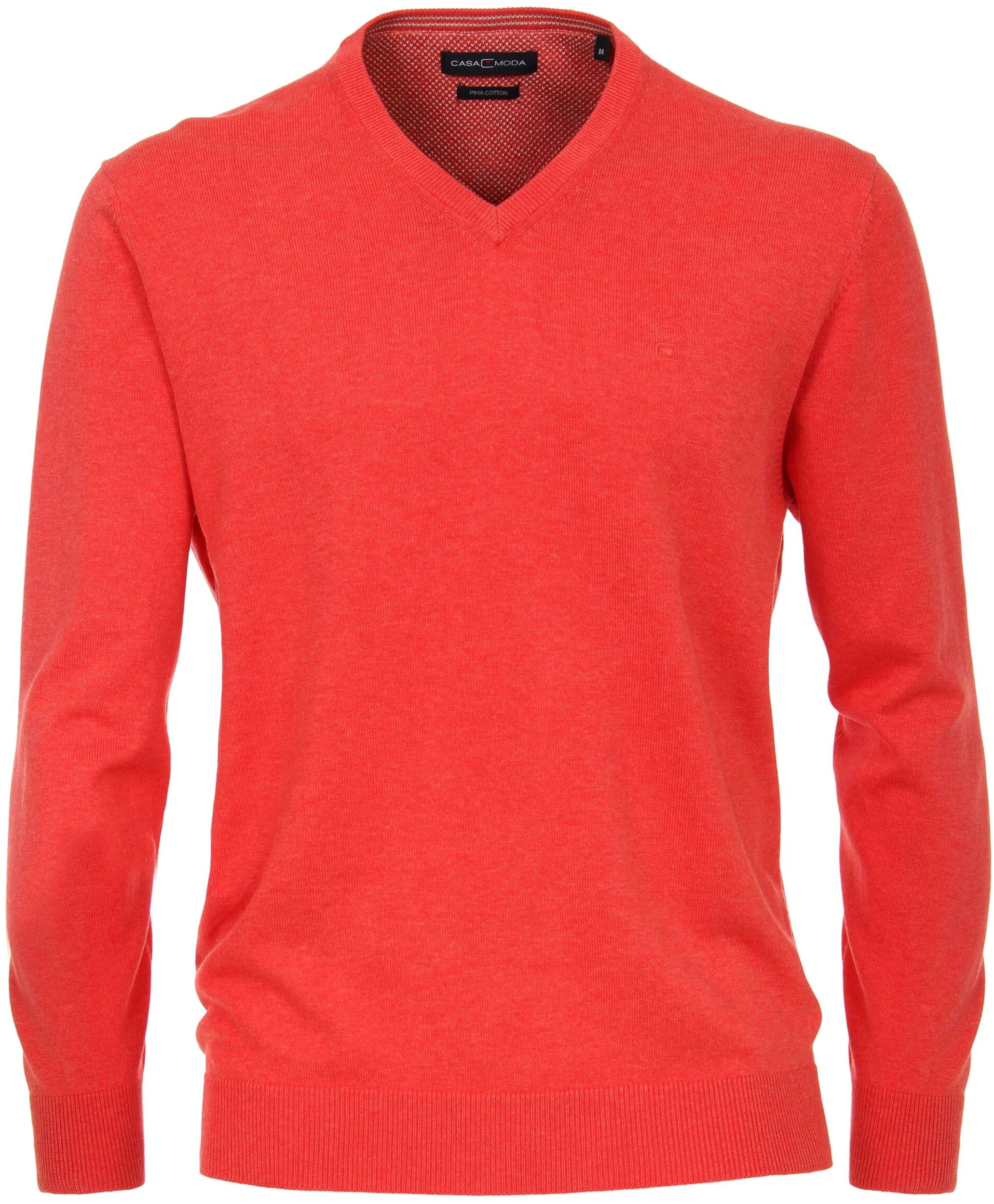 Casa Moda Pullover V-Neck Red size 3XL