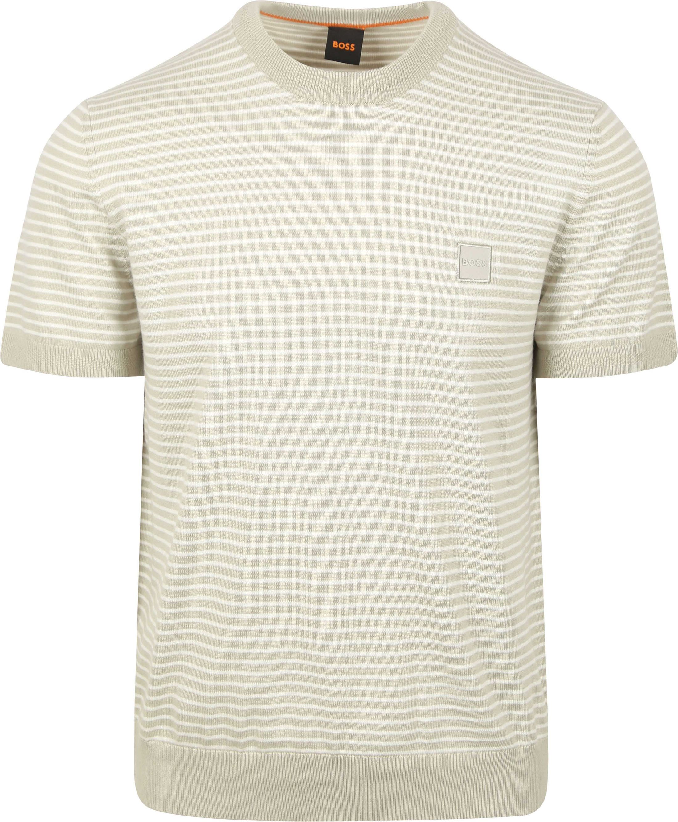 BOSS Knitted T-shirt Kanache Greige  50538267-272 order online | Suitable