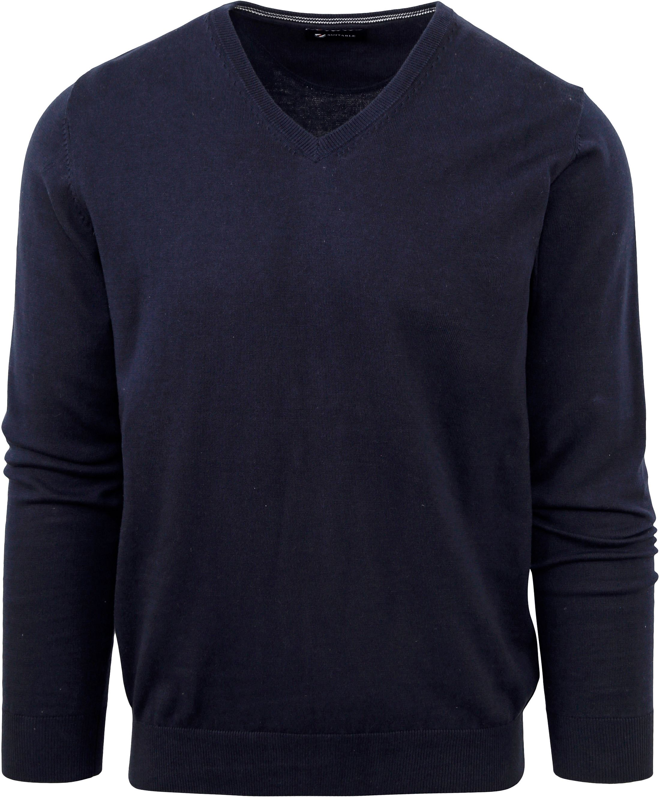 Suitable Pullover Vini V-Neck Navy  SPE23105VI01ST-290 navy order online | Suitable