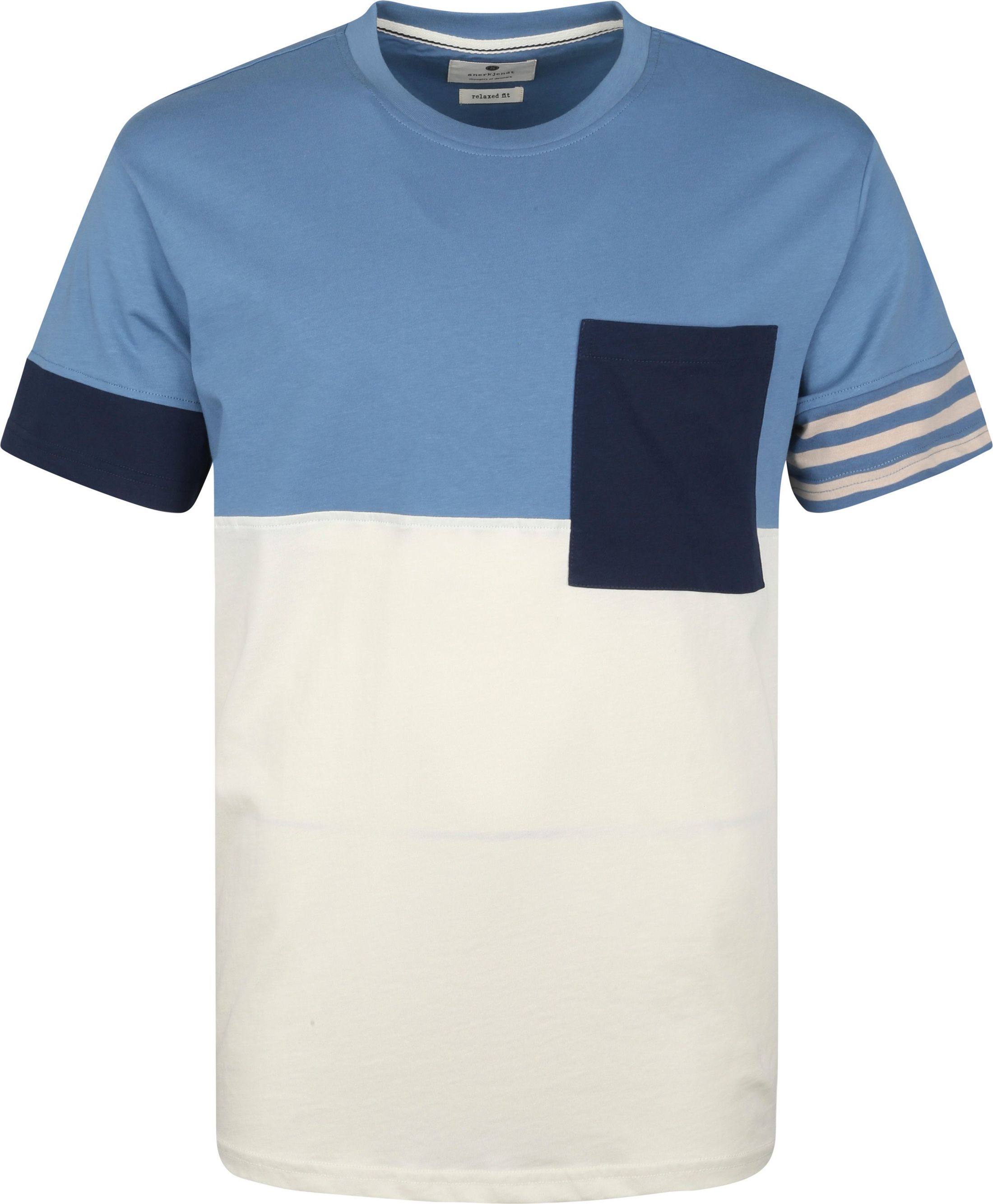 Anerkjendt T-shirt Kikki Blue Dark Blue Multicolour Beige size L