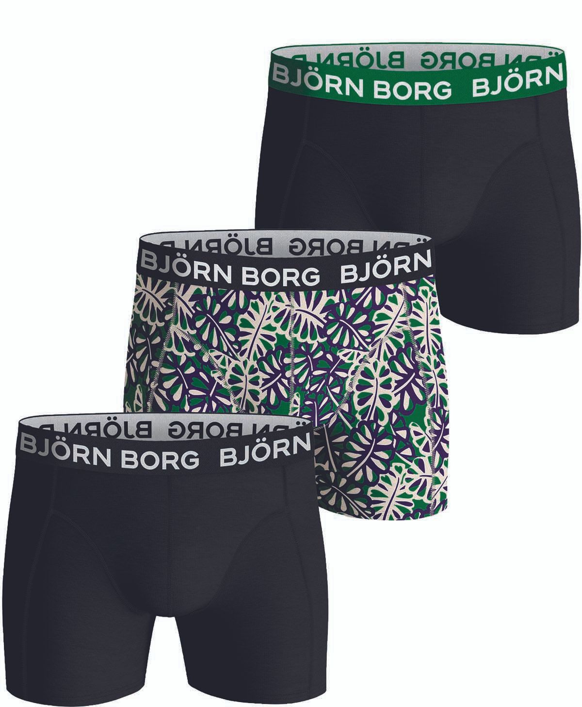Bjorn Borg Boxers 3-Pack Print Black Multicolour size L