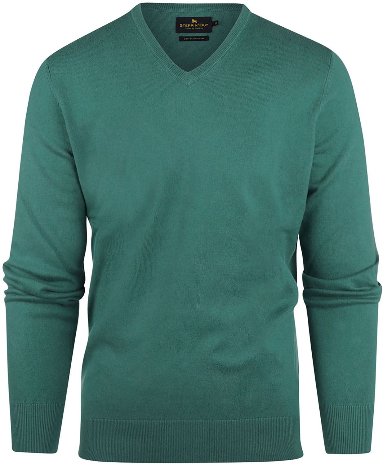 Steppin' Out Pullover Cotton Cashmere V-Neck Medium Green order online | SM1201.0001-5002 | Suitable Lithuania
