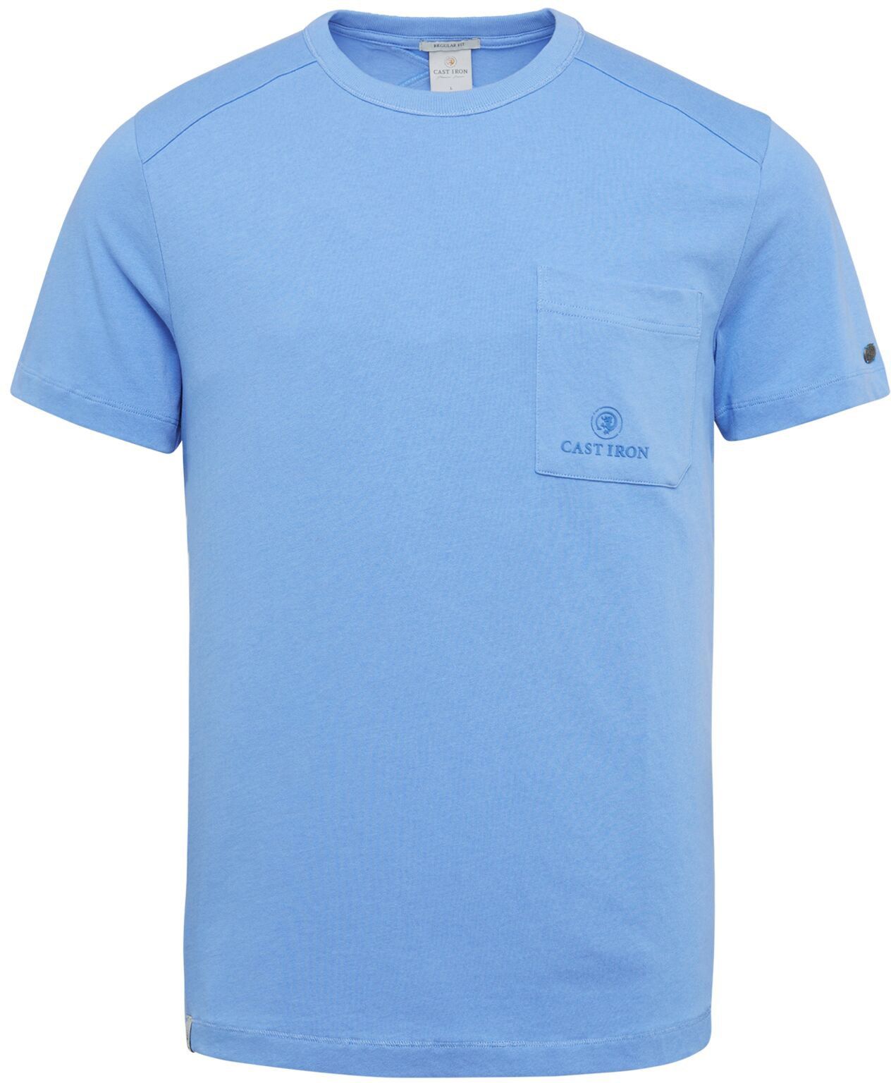 Cast Iron T Shirt Chest Pocket Light blue Blue size L