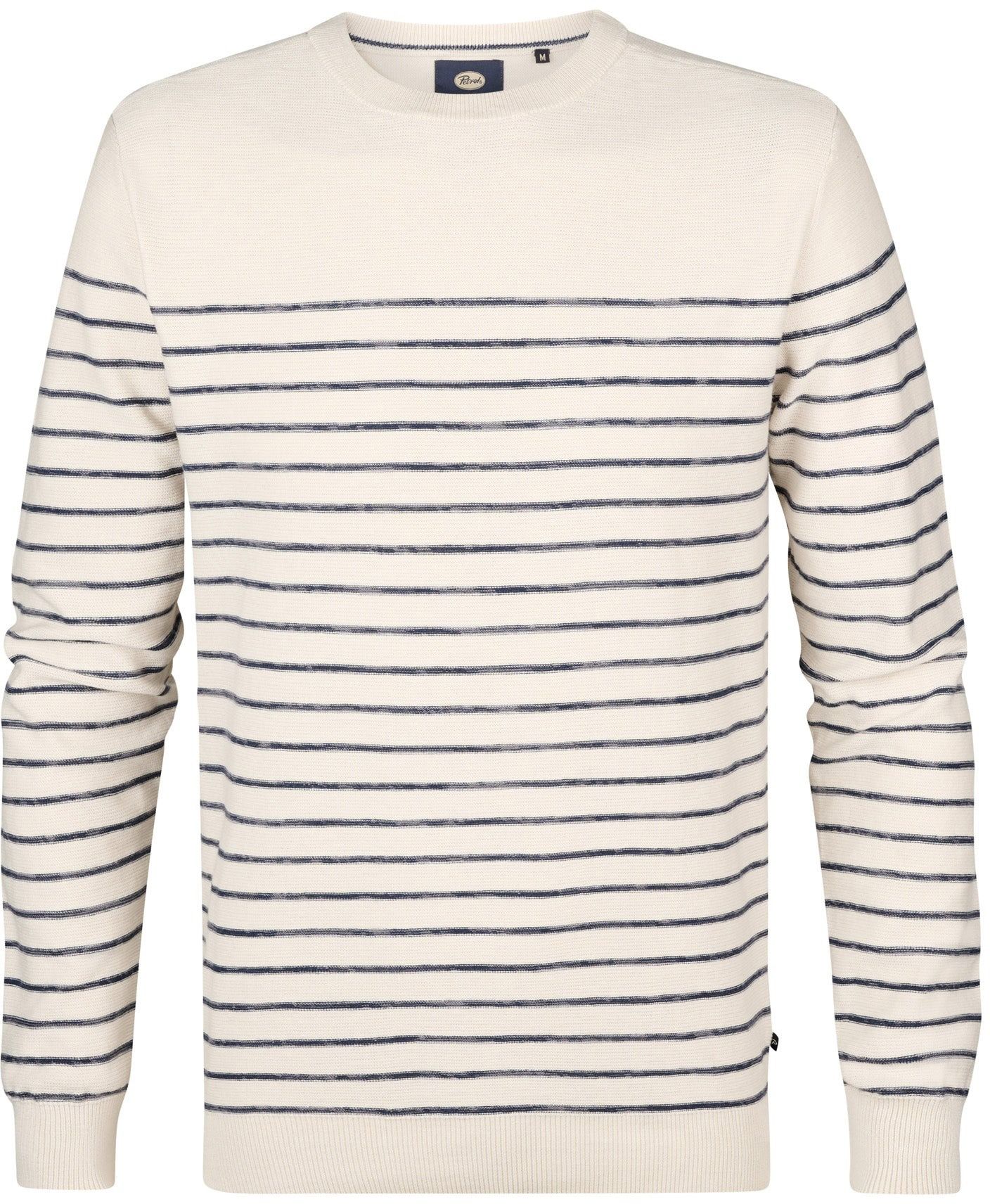 Petrol Sweater Palm Stripe Ecru  order online | M-1050-KWR201-0112 | Suitable Spain