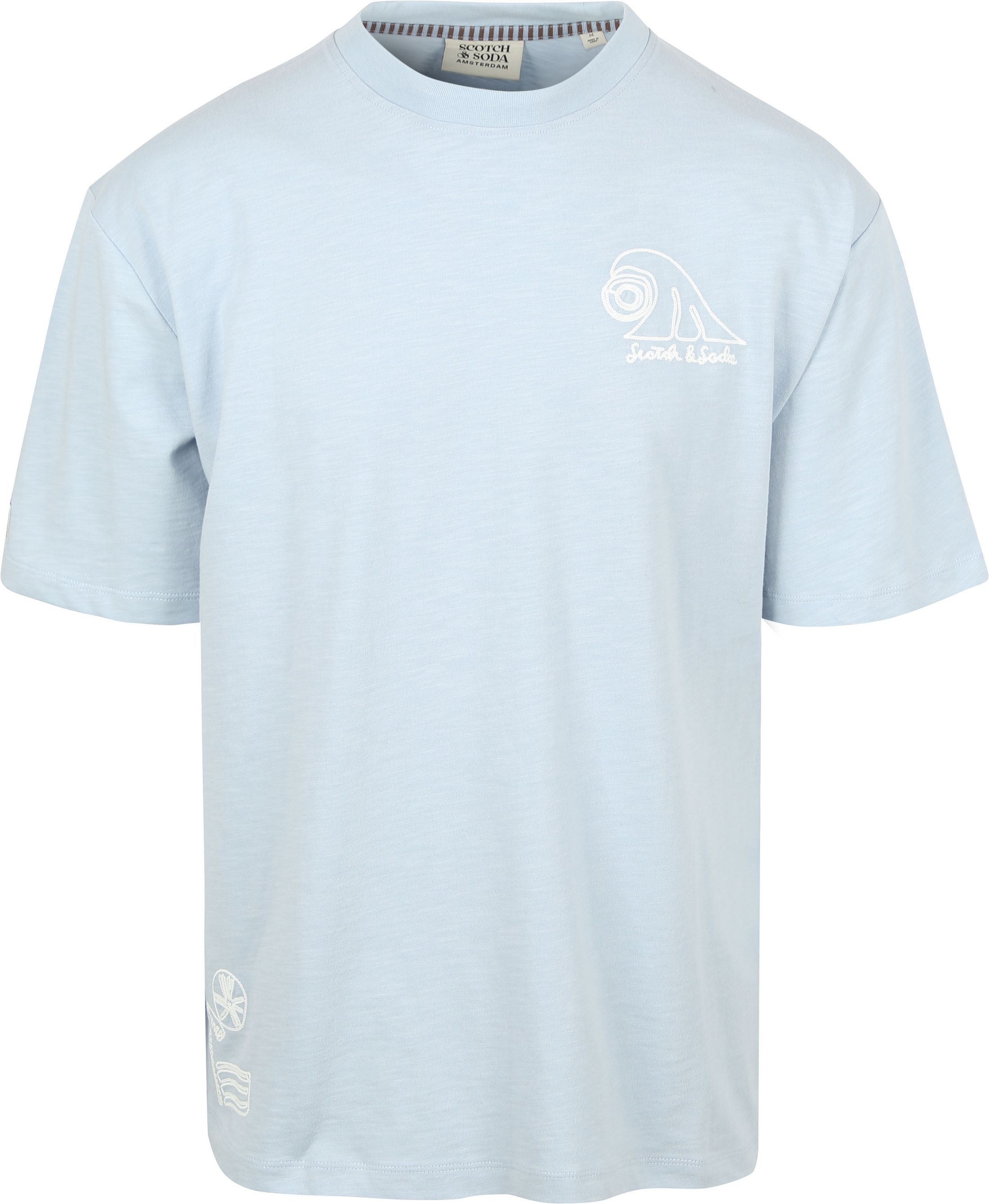 Scotch And Soda Slub Embroidery T-shirt Blue 180351-420 kaufen | Suitable