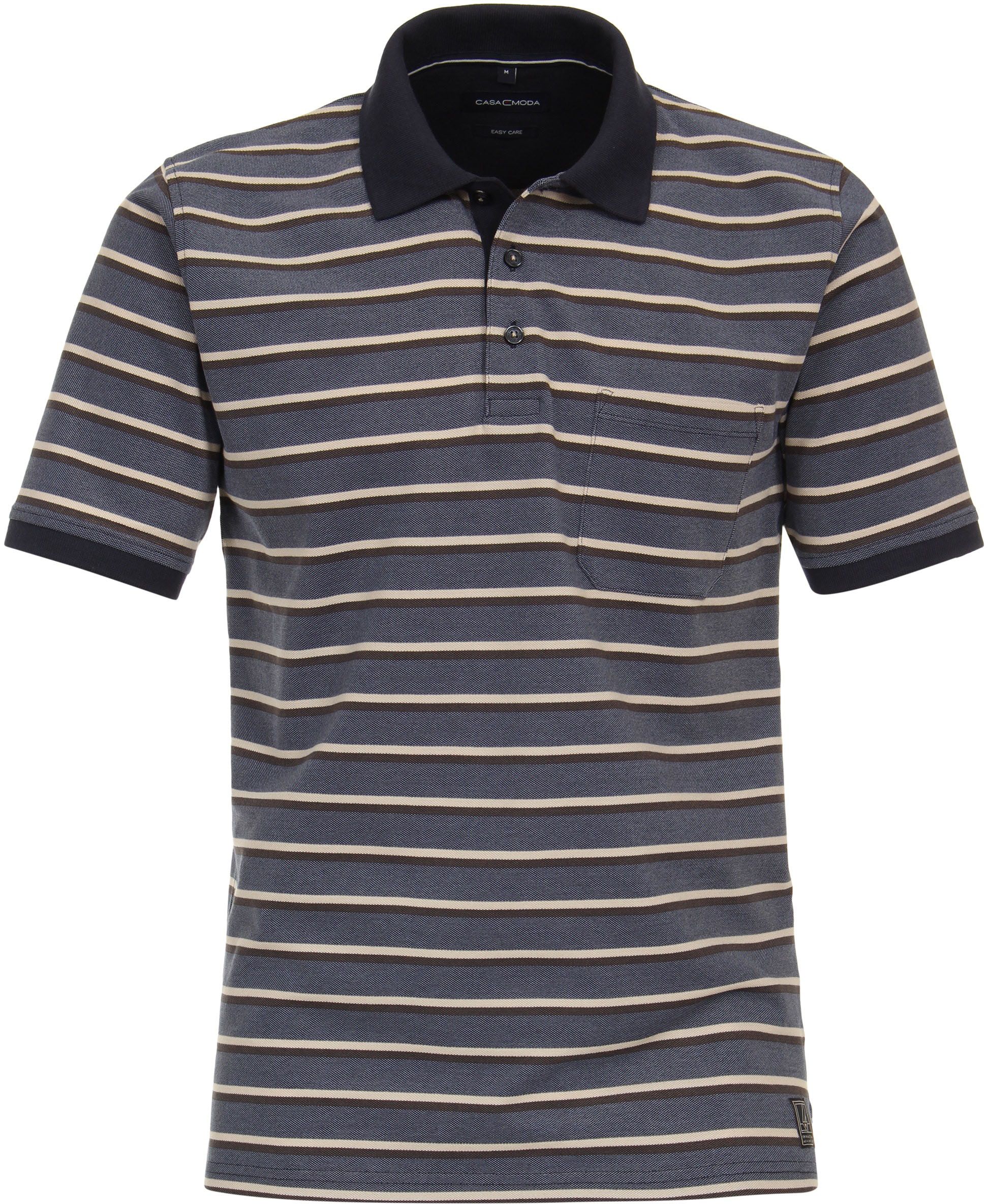 Casa Moda Polo Shirt Stripes Blue 944256800-167 order online | Suitable