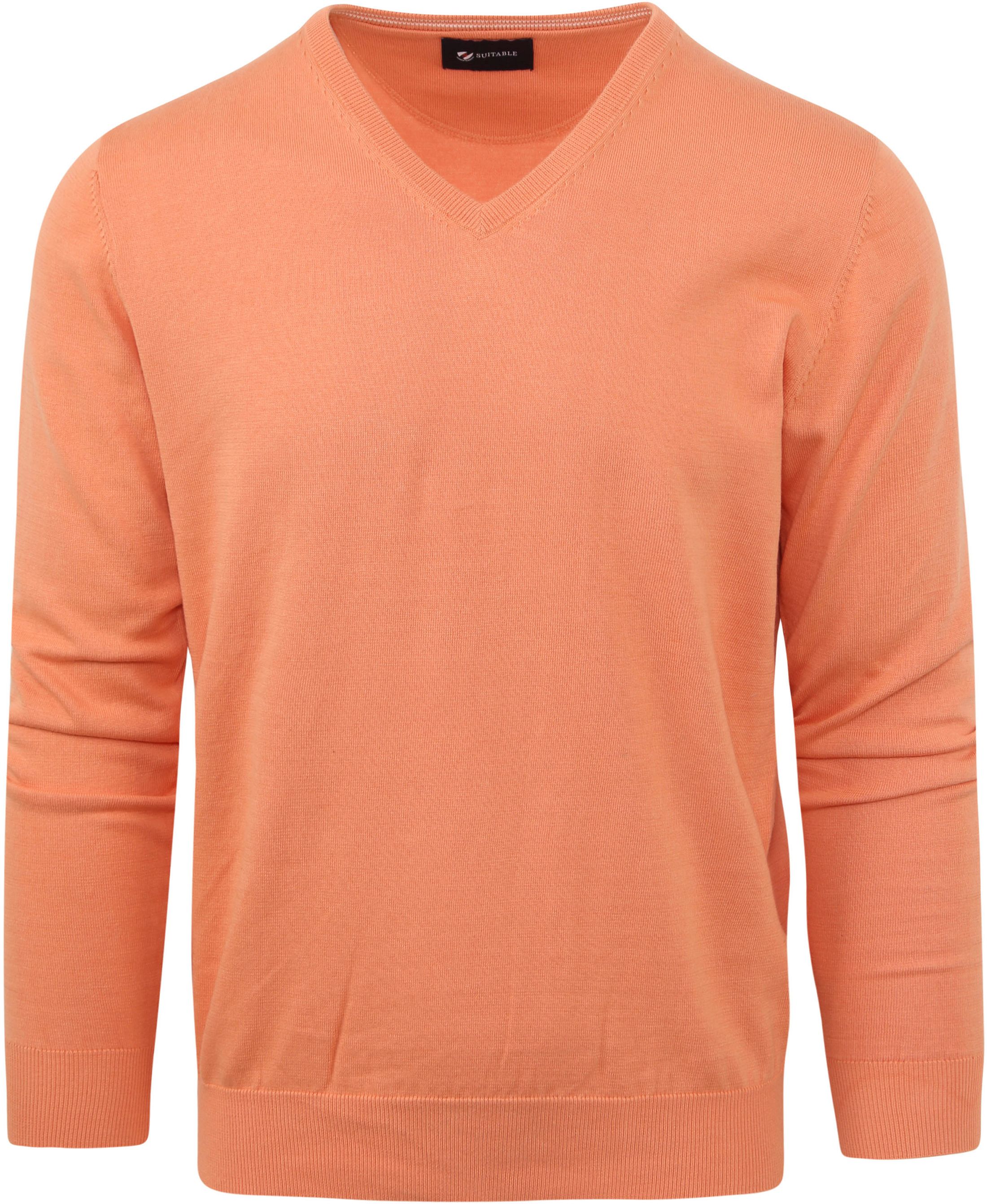 Suitable Pullover Vini V-Neck Orange SPE23105VI01ST-750 salmon order online | Suitable