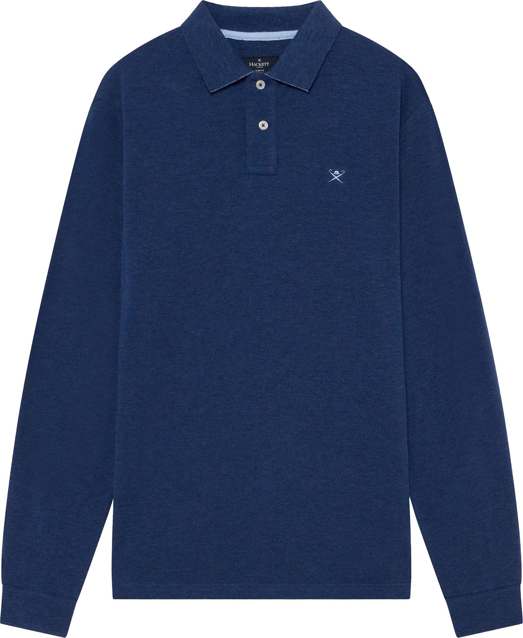 Hackett LS Polo Shirt Aqua Blue size L