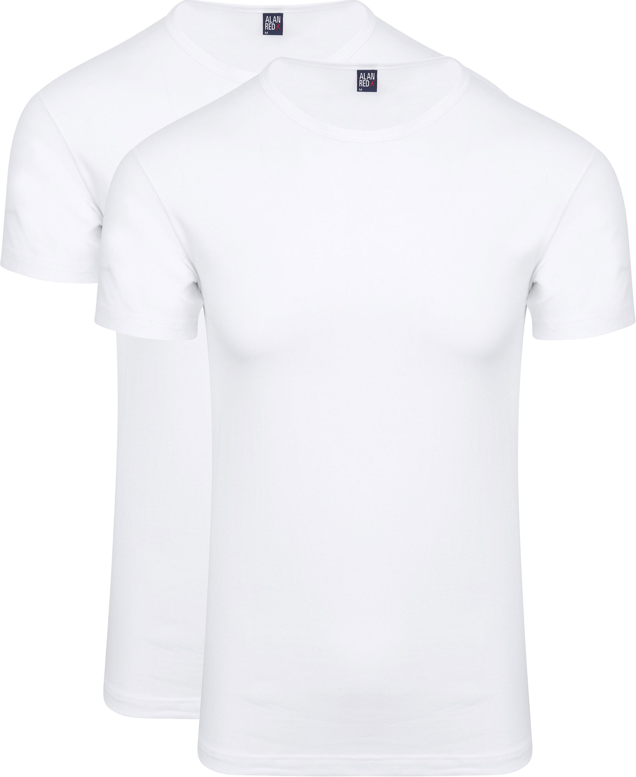 Alan Red Ottawa T-shirt Stretch White 2-Pack 6680/2P/01 Ottawa T-Shirt