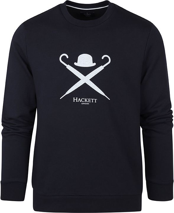 Hackett Navy Sweater Logo  Dark Blue size L