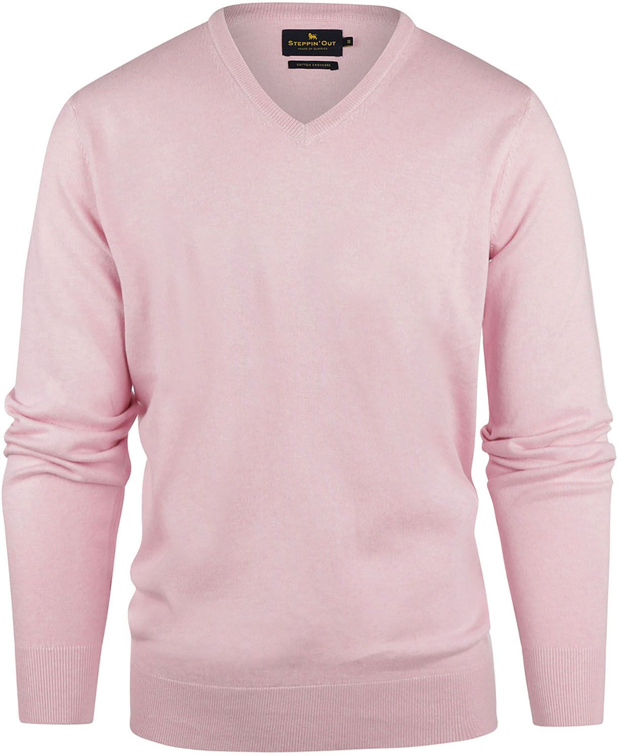 Steppin' Out Pullover Cotton Cashmere V-Neck Pink SM1201.0001-8000 order online | Suitable
