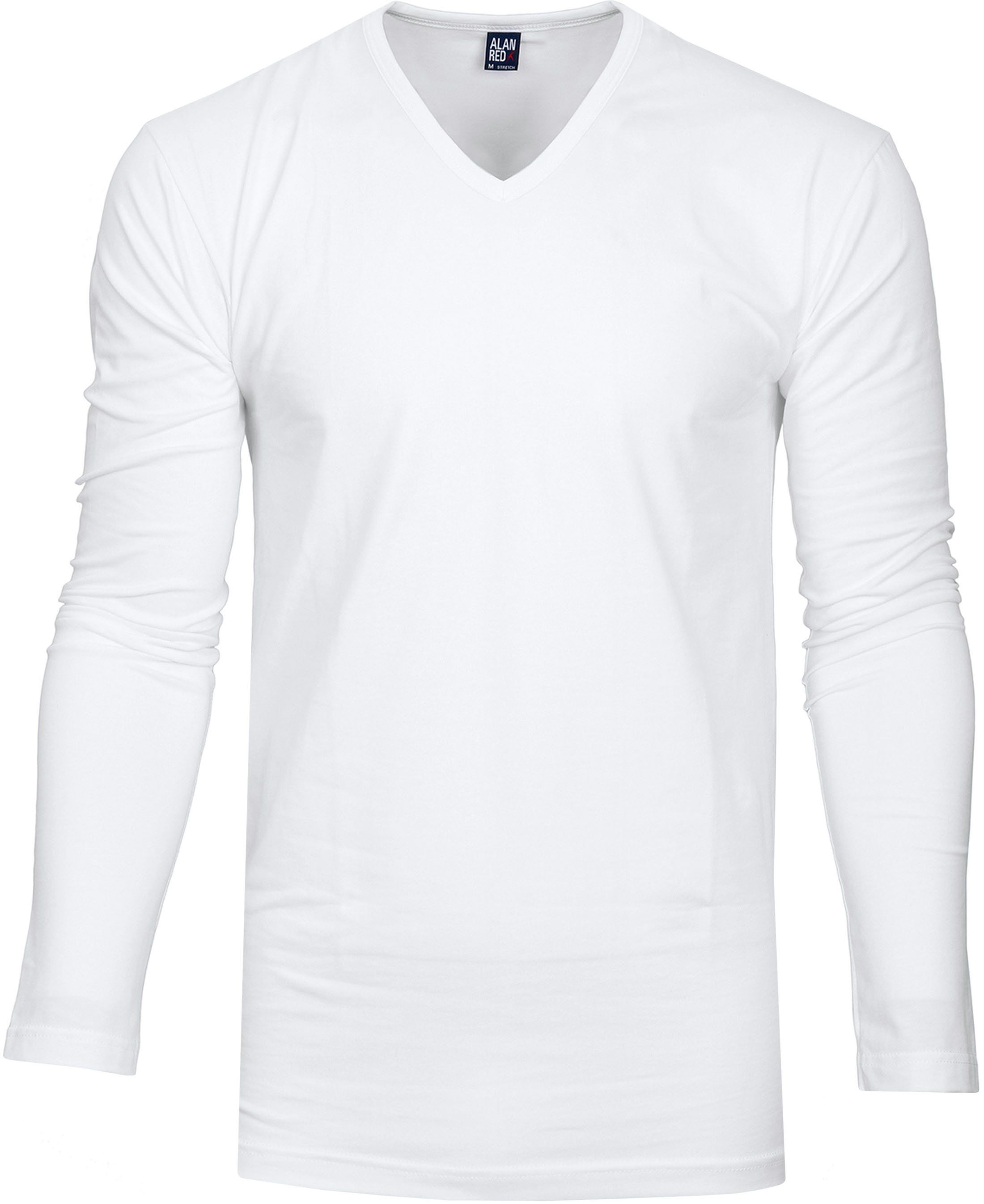 Alan Red T-shirt Oslo V Neck Longsleeve  White size XXL