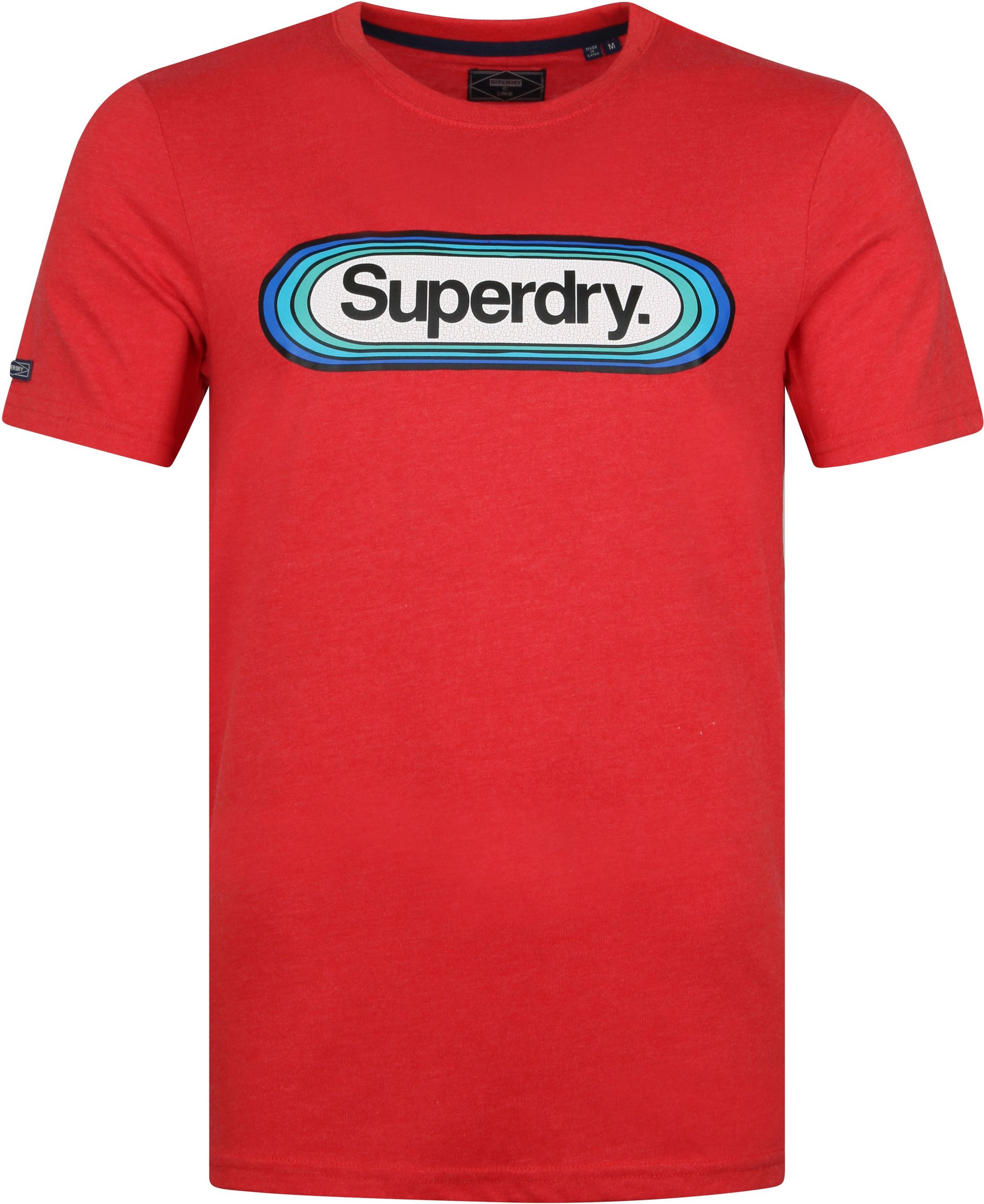 Superdry Classic T Shirt Logo Red size L