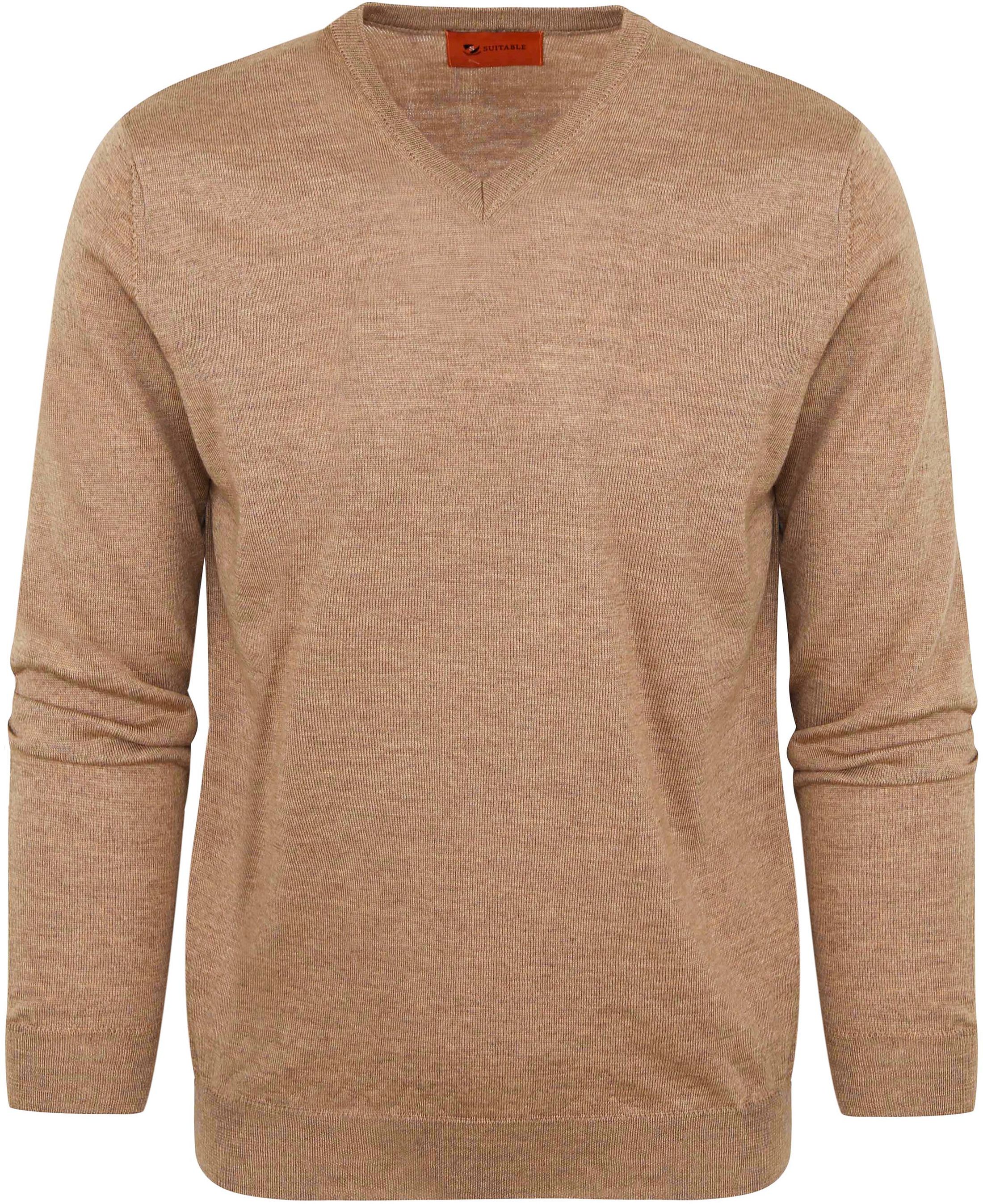 Suitable Pullover V-Neck Wool Beige MRI-V-23 M75575 order online | Suitable