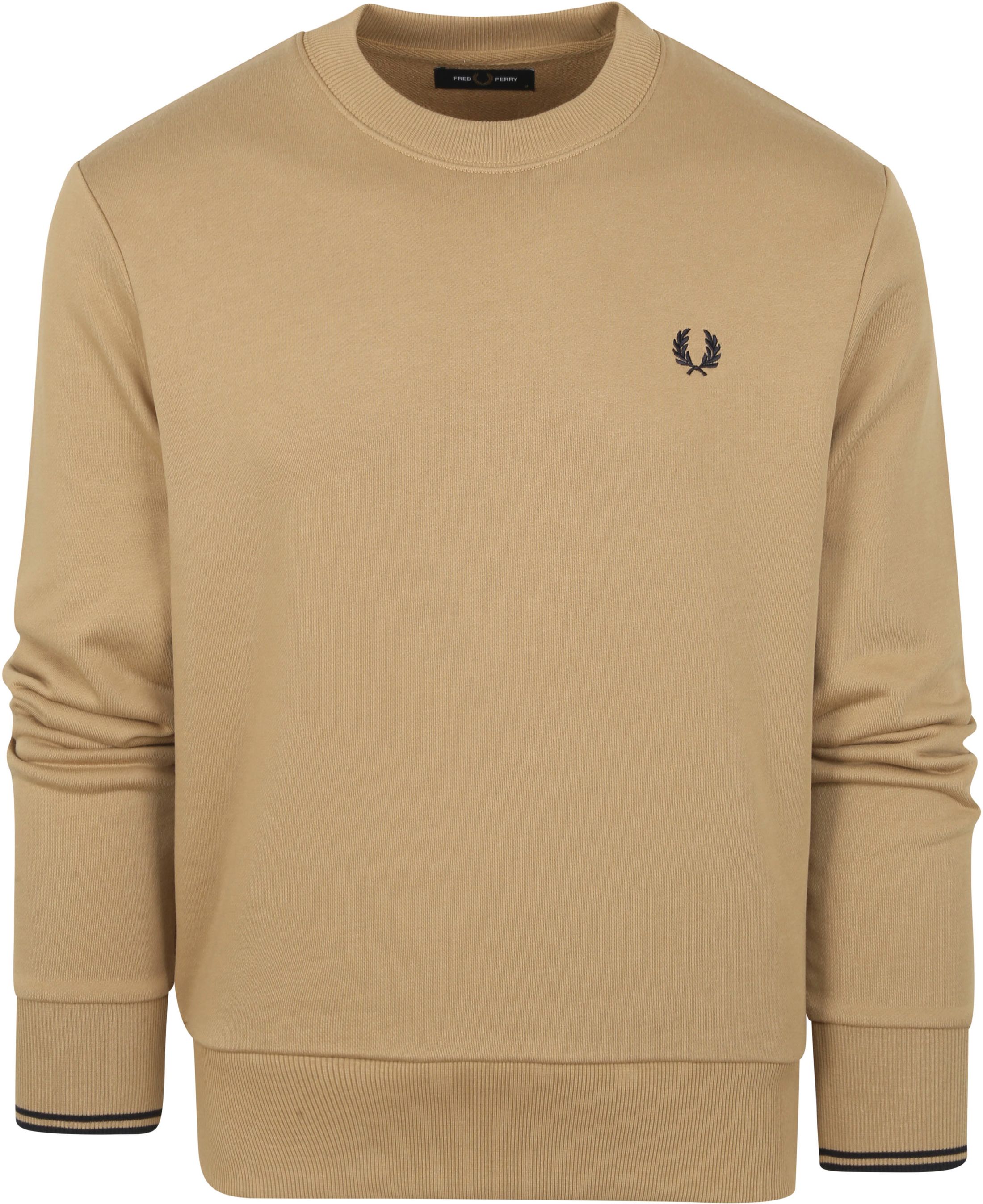 Fred Perry Sweater Logo Stone Beige size L