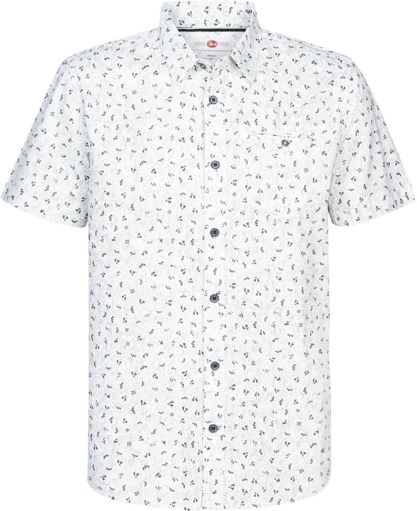 Petrol Short Sleeve Shirt Print Green M-1030-SIS430-0006 order online | Suitable
