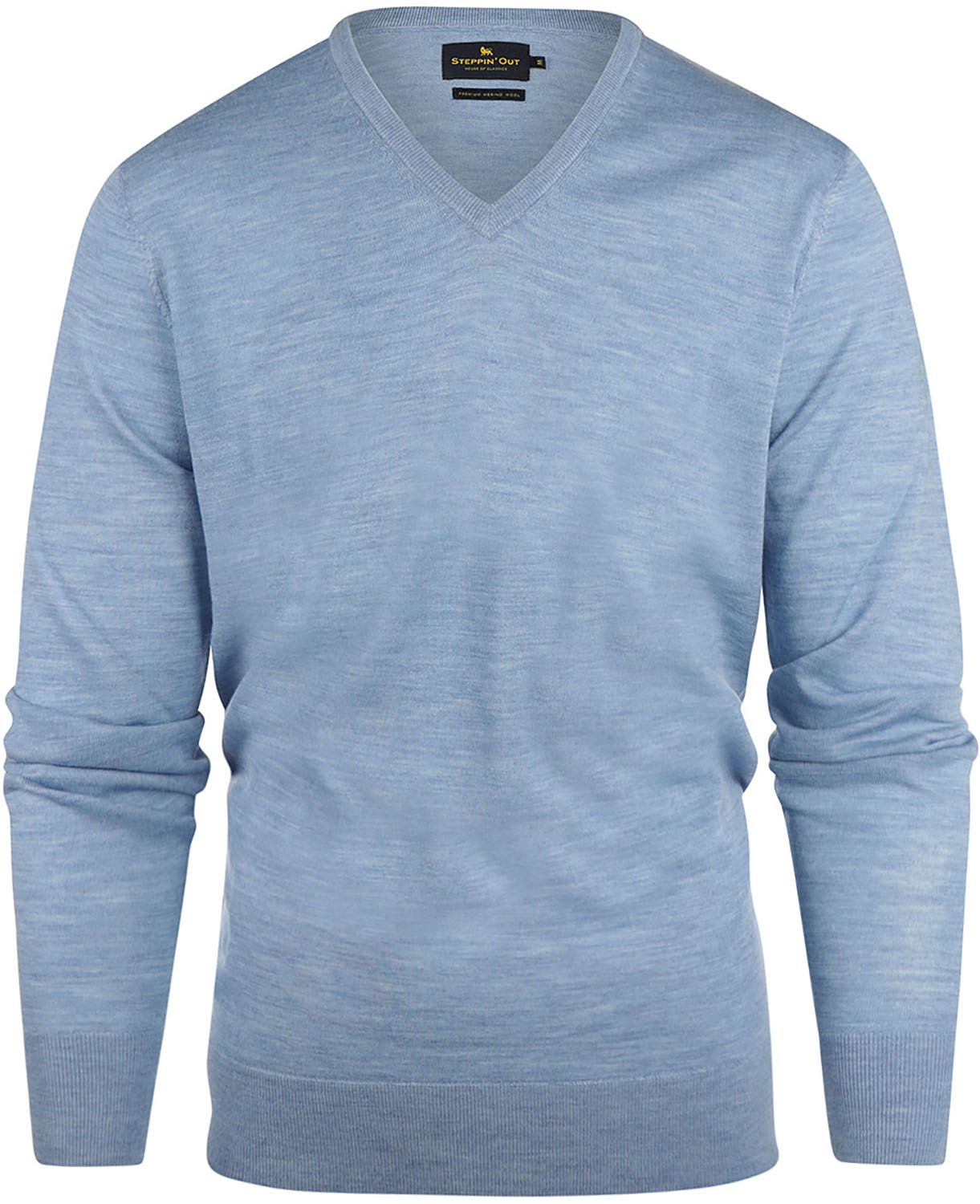 Steppin' Out Pullover V-Neck Merino Wool Sky Blue SM1201.0002-2005 order online | Suitable