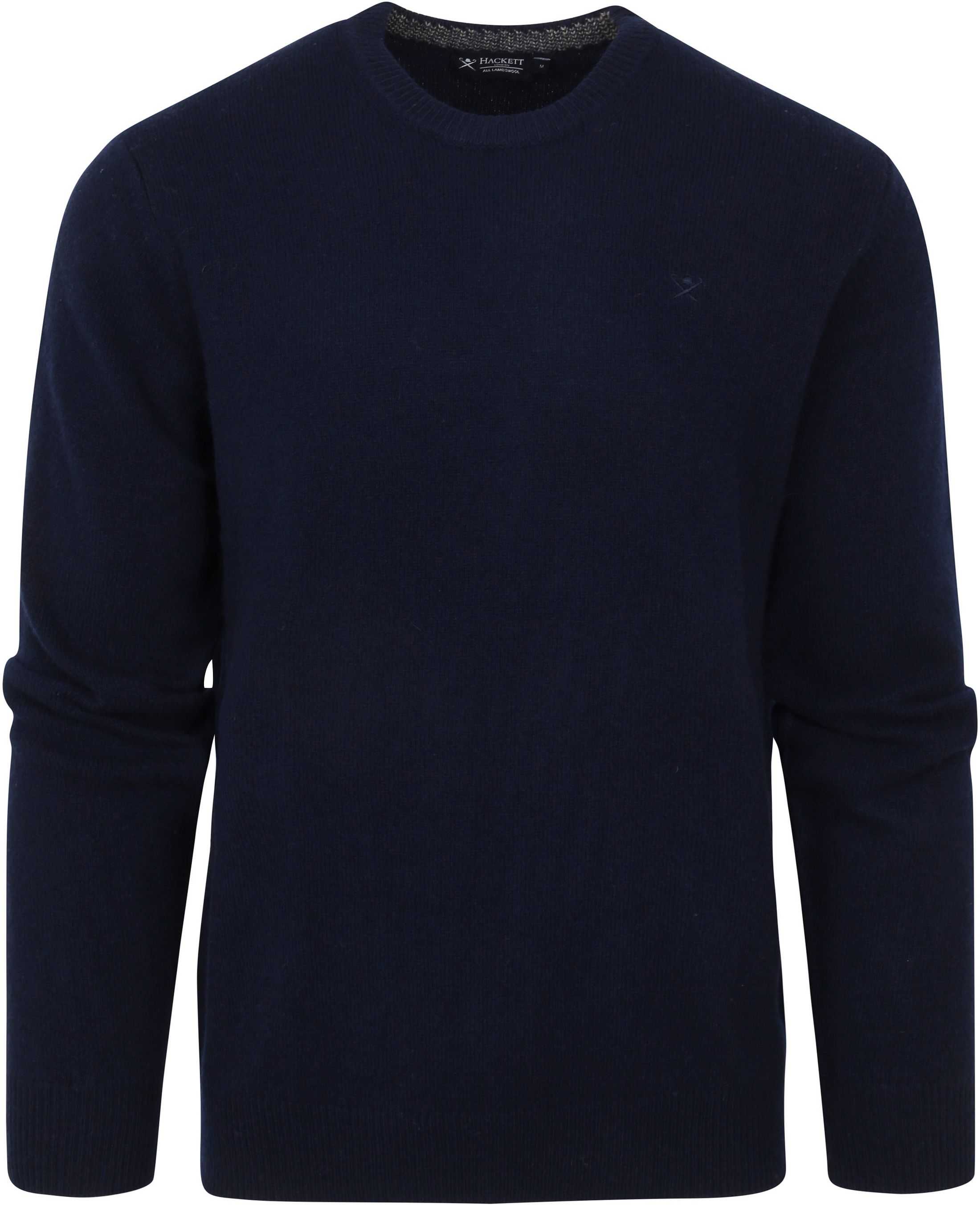 Hackett Pullover Navy Lambswool Dark Blue Blue size L