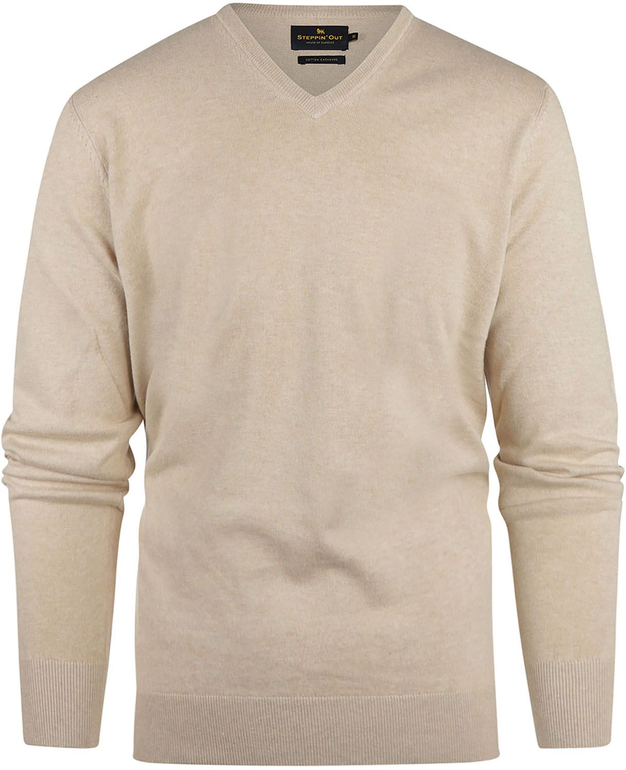 Steppin' Out Pullover Cashmere V-Neck Ecru SM1201.0001-3100/PU-V-COCASH-STEPP-SAND order online | Suitable