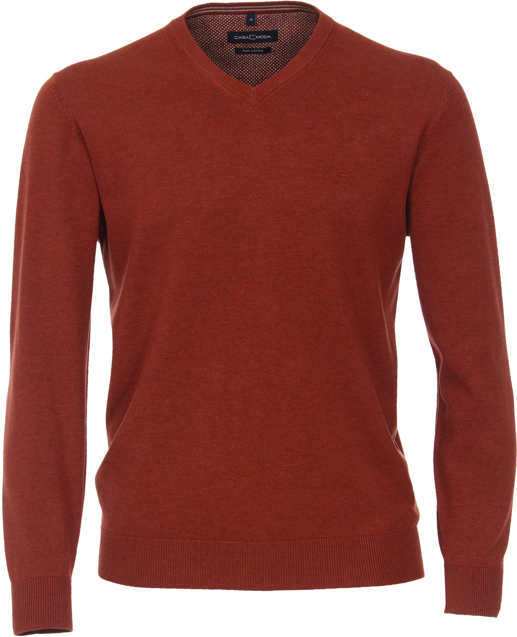 Casa Moda Pullover V-Neck Orange size 6XL