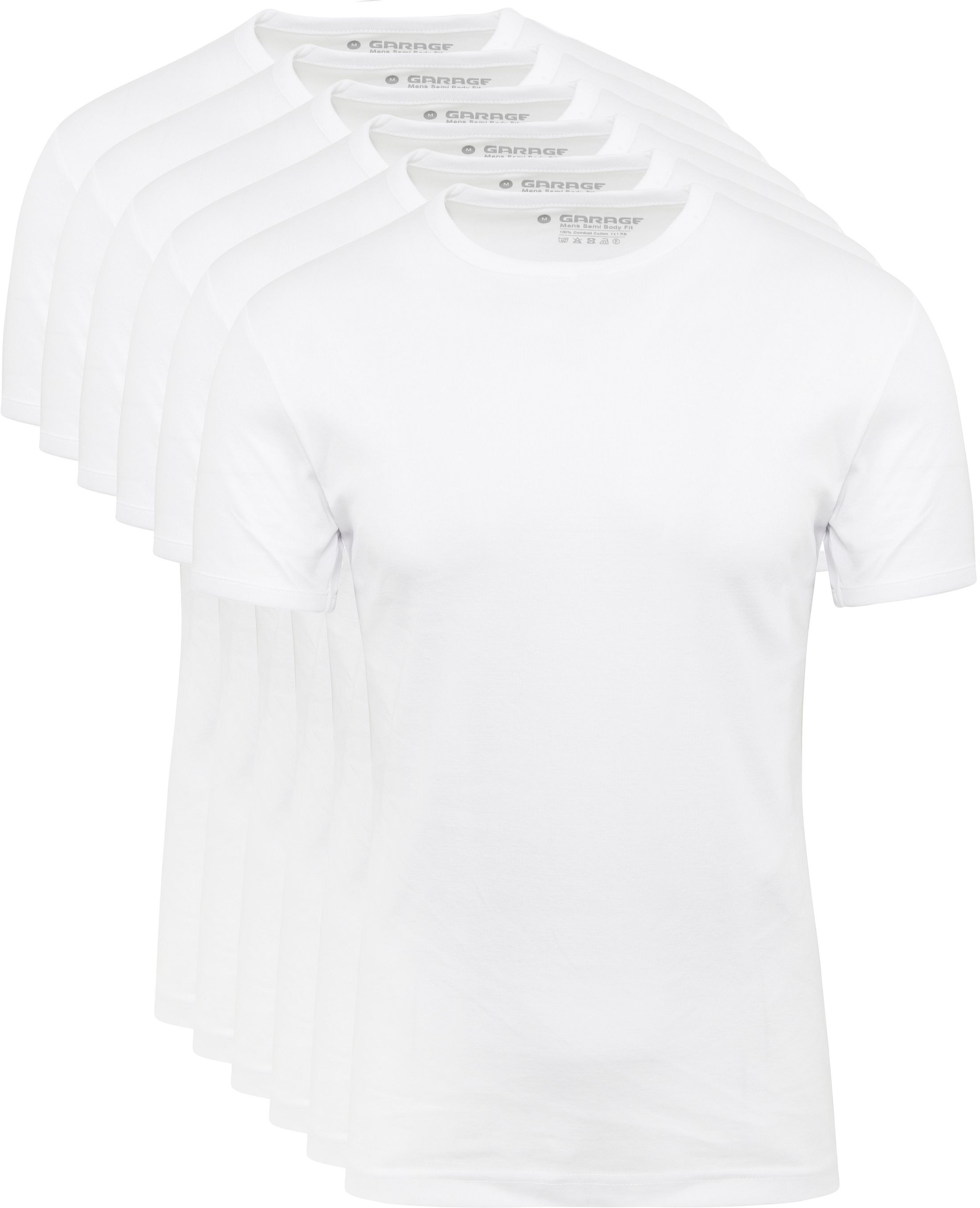 Garage Stretch Basique Col Rond Blanc Lot de 6 201 commander en ligne | Suitable