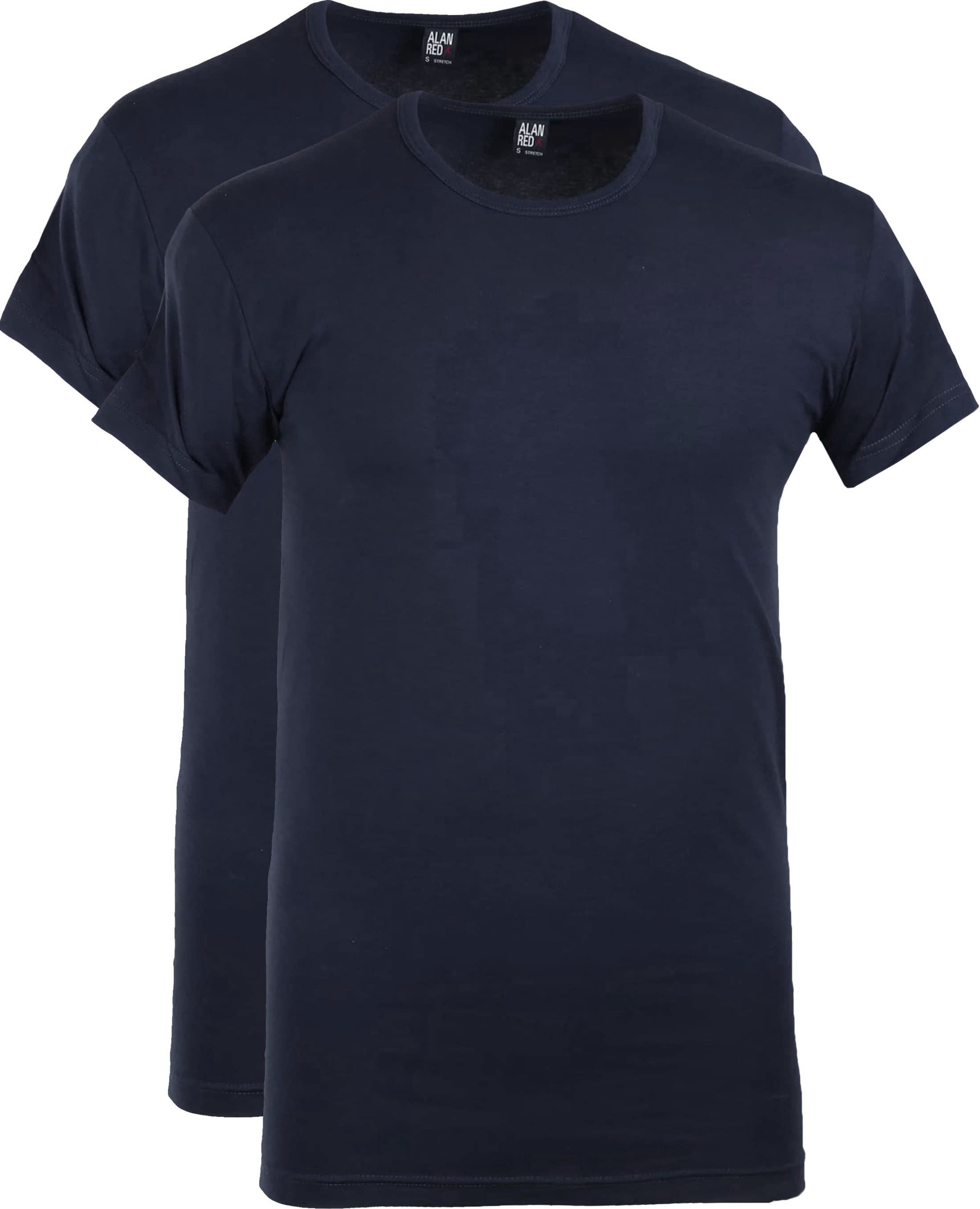 Alan Red Ottawa T-shirt Stretch Navy 2-Pack Dark Blue Blue size M
