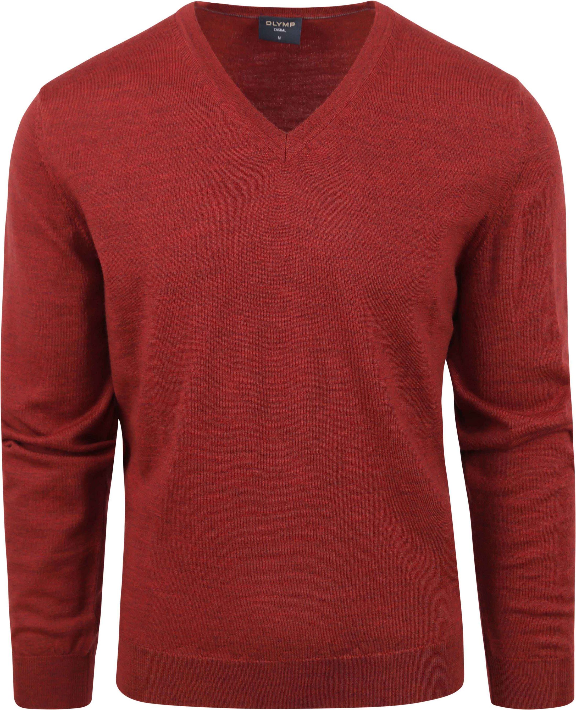 Olymp Casual Pullover Wool Red size XXL