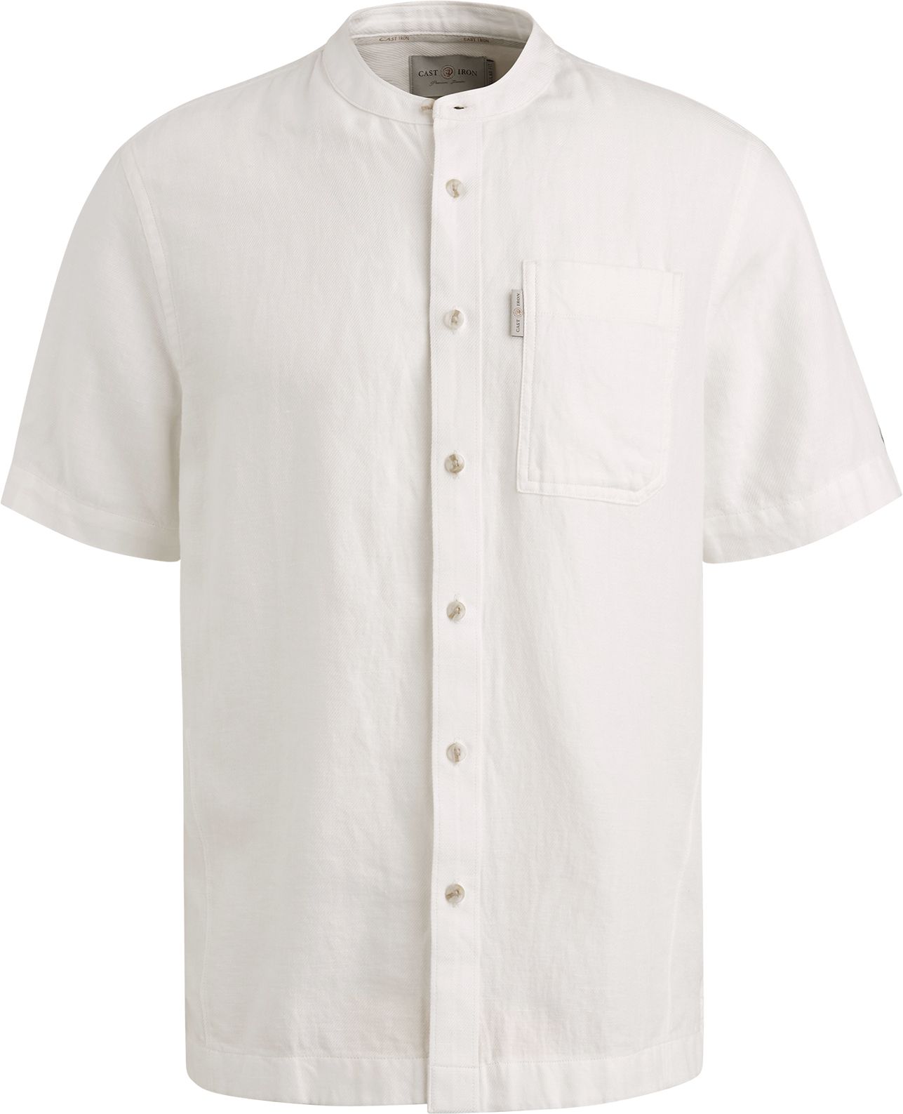 Cast Iron Kurzarm-Shirt Leinen Blend Weiß CSIS2504276-7002 kaufen | Suitable