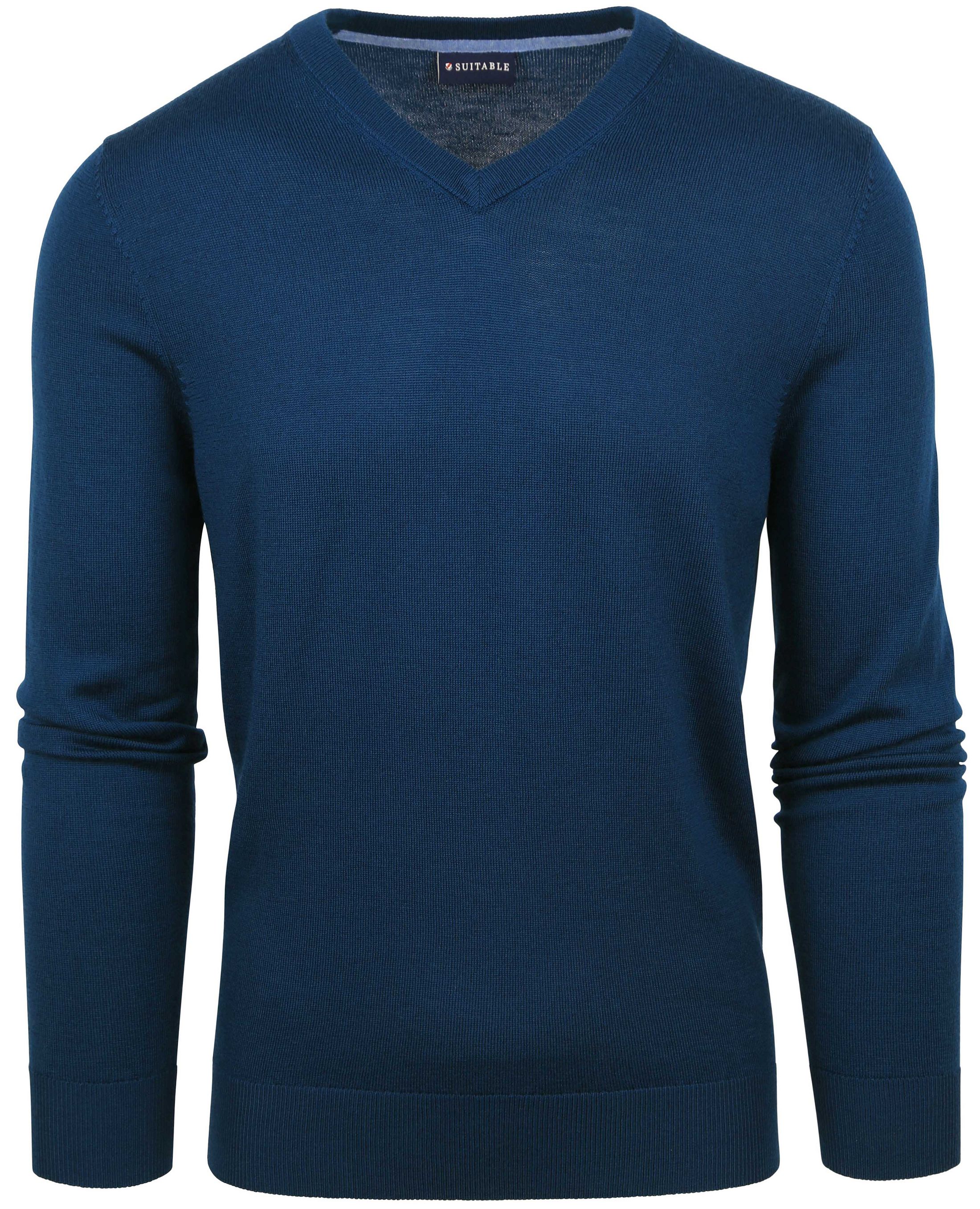 Suitable Merino Pullover V-Neck Indigo Blue MRI-V-23 kl 221871 indigo order online | Suitable