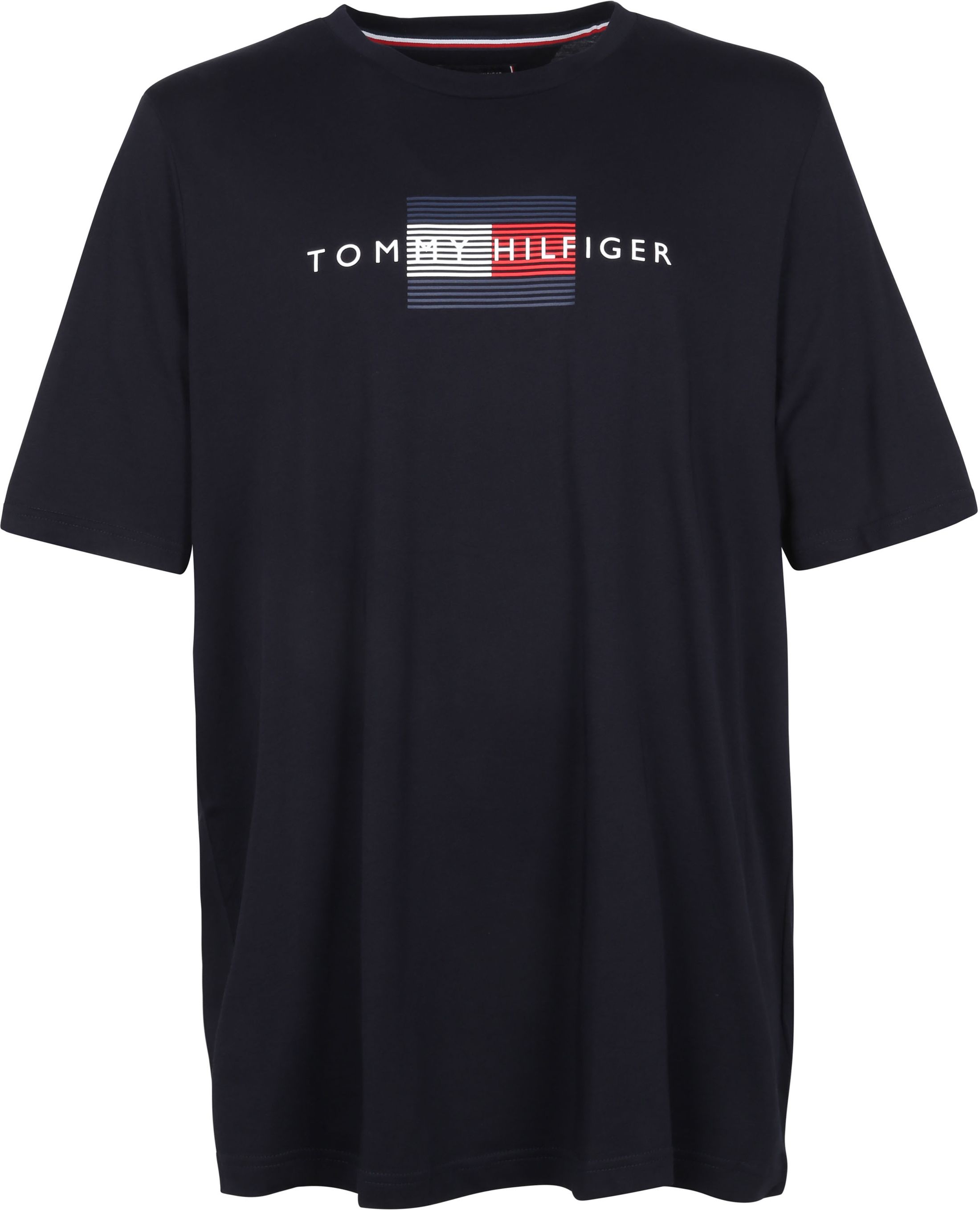 Tommy Hilfiger Big and Tall Logo Lines T Shirt Navy Blue Dark Blue size XXL