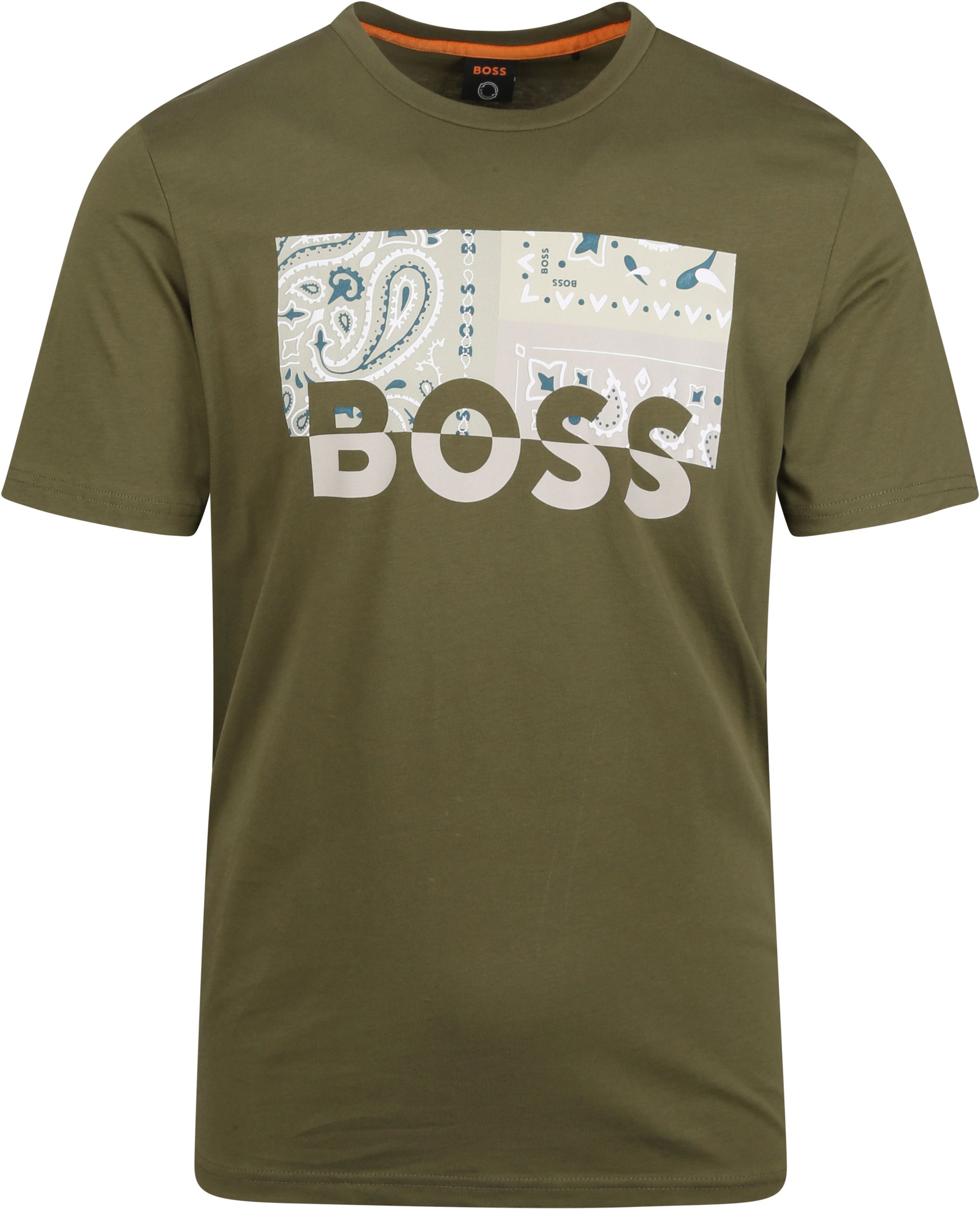 Hugo Boss T Shirt Thinking Logo Green size L