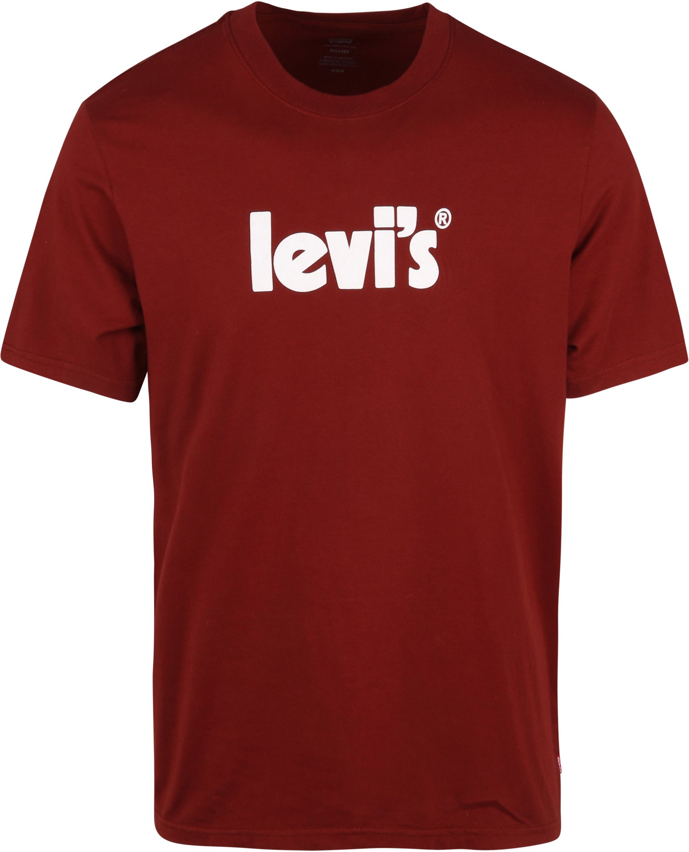 Levi's T Shirt Logo Burgundy Red size L