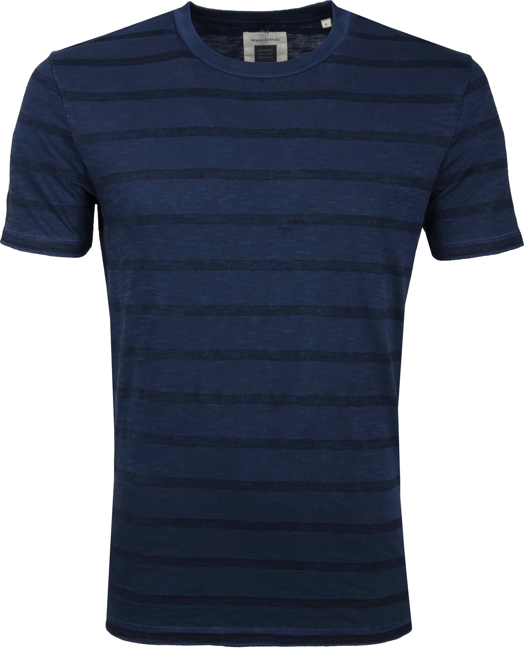 Marc O'Polo Logo T-shirt Stripe Navy Dark Blue size XL