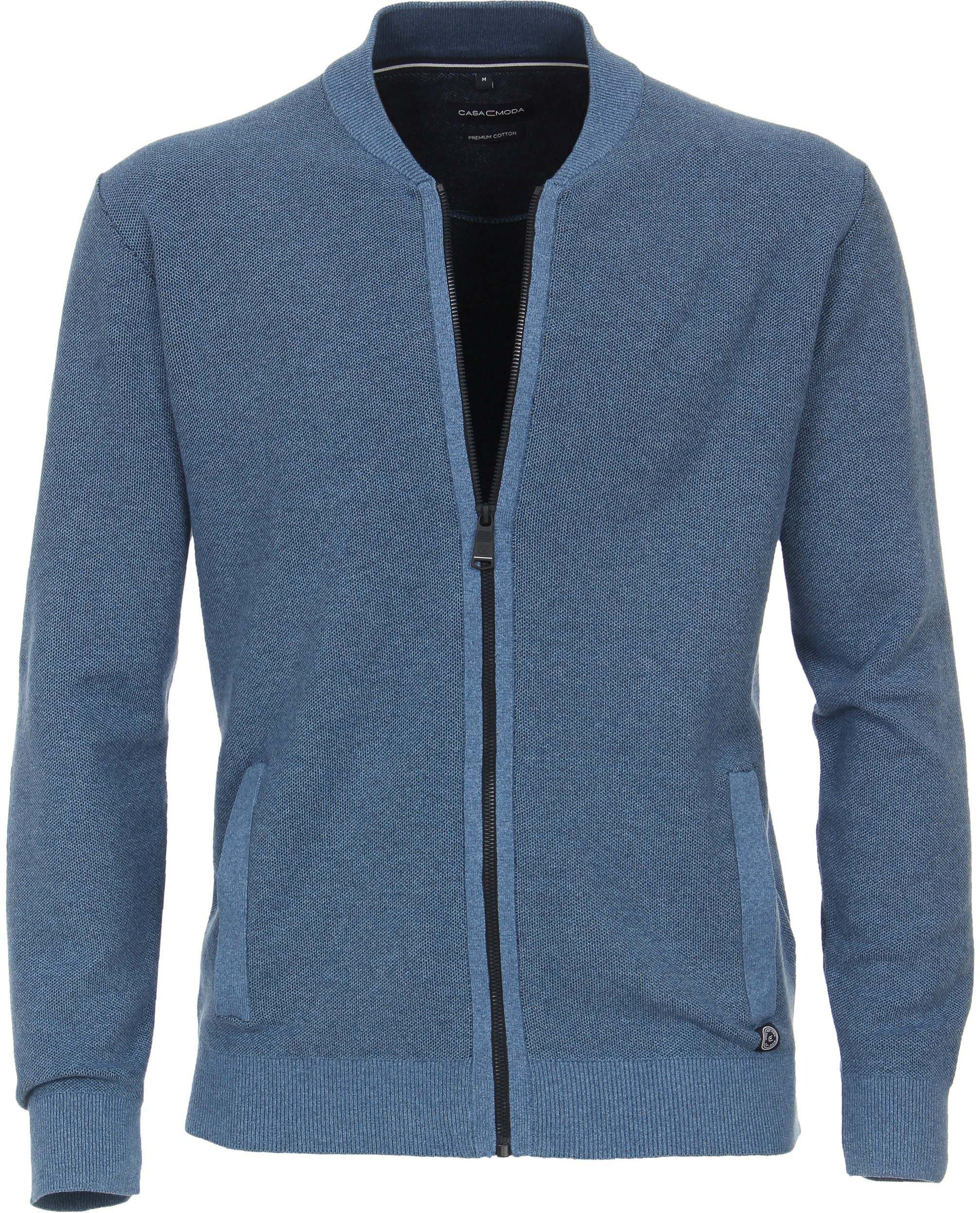 Casa Moda Vest Zip Blauw 413706000-127 kopen | Suitable
