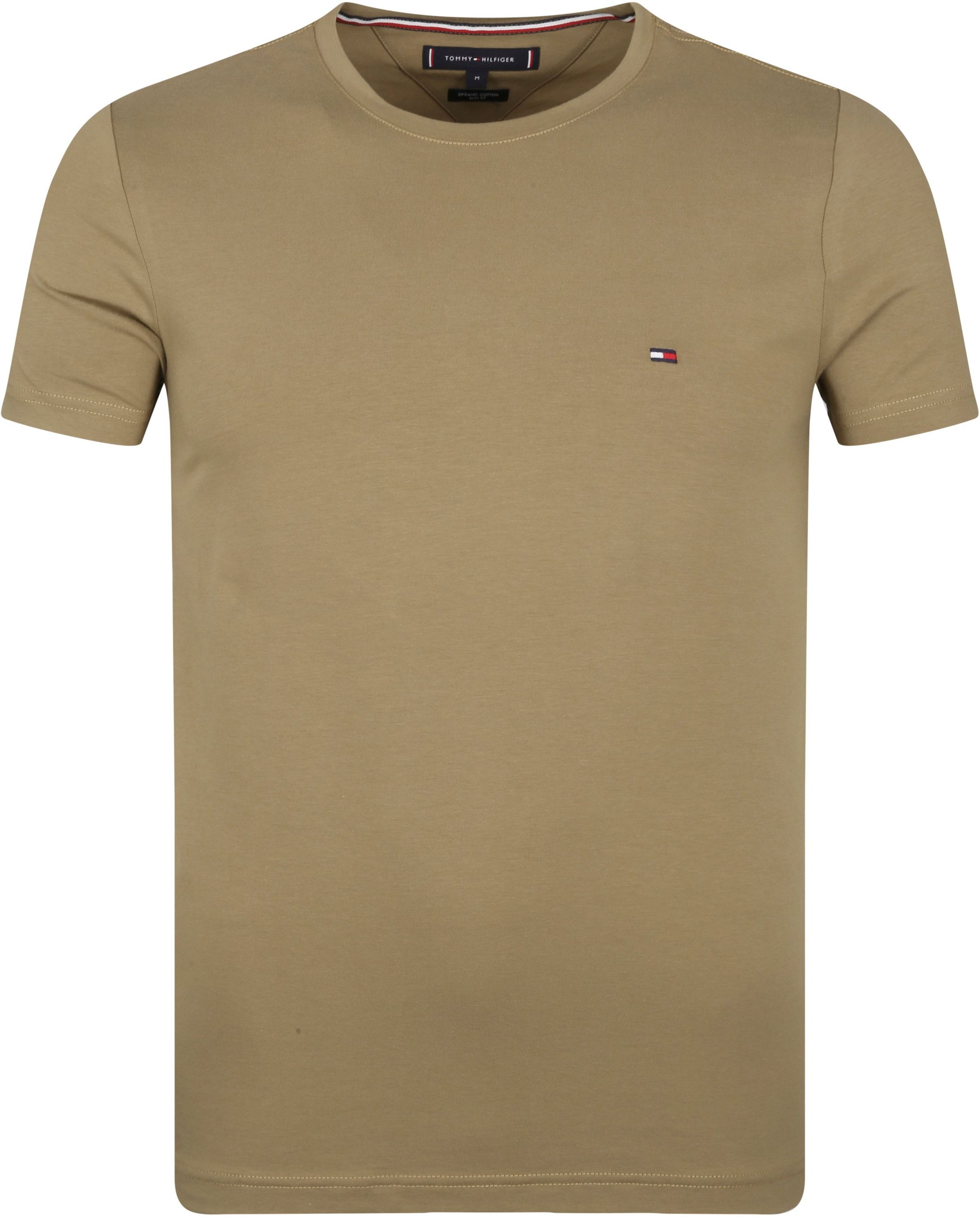 Tommy Hilfiger T-shirt Stretch Olive Green Khaki size L