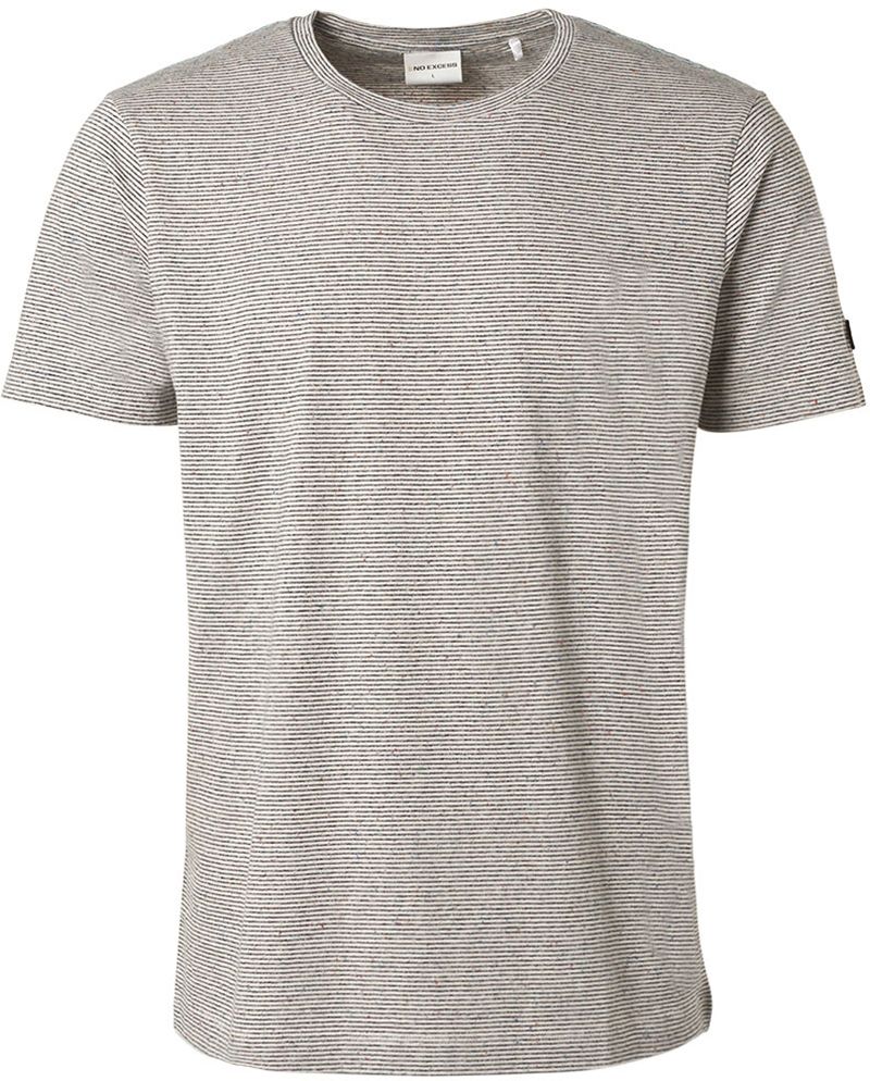 No Excess T-Shirt Streifen Melange Off-White 19350221SN-011 kaufen | Suitable