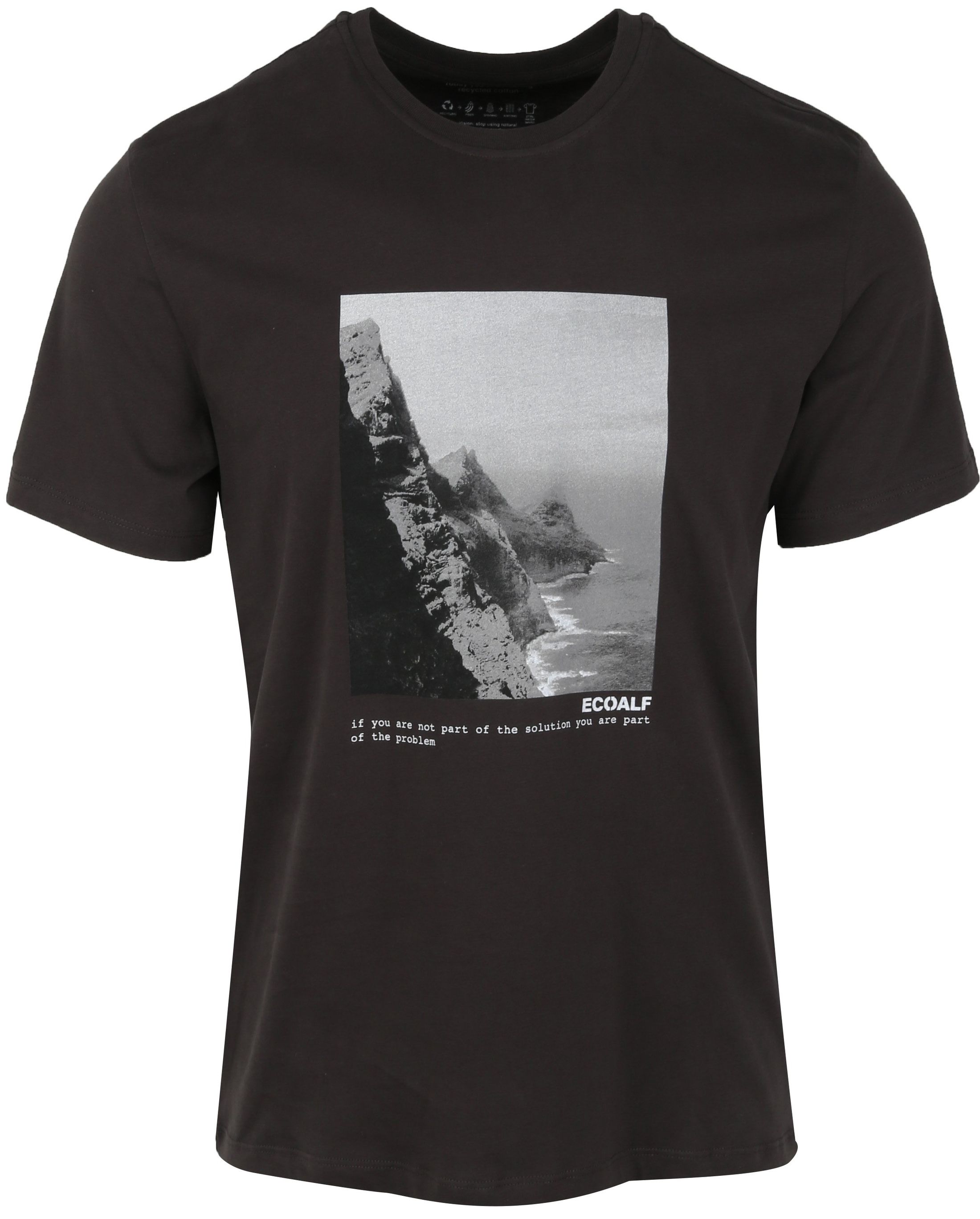 Ecoalf T-Shirt Label Zwart Black size L