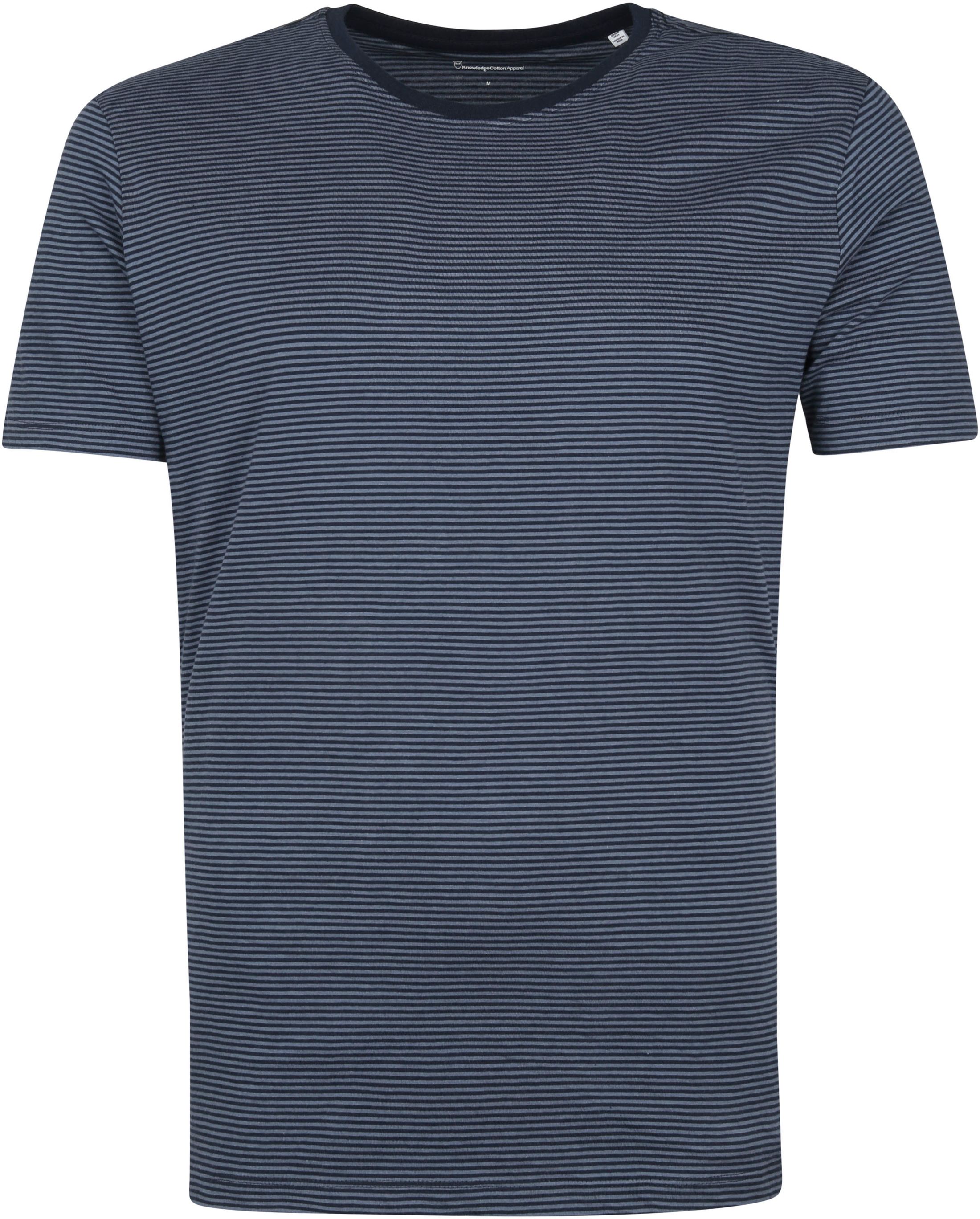 KnowledgeCotton Apparel T-shirt Desert Sun Stripe Blue size L